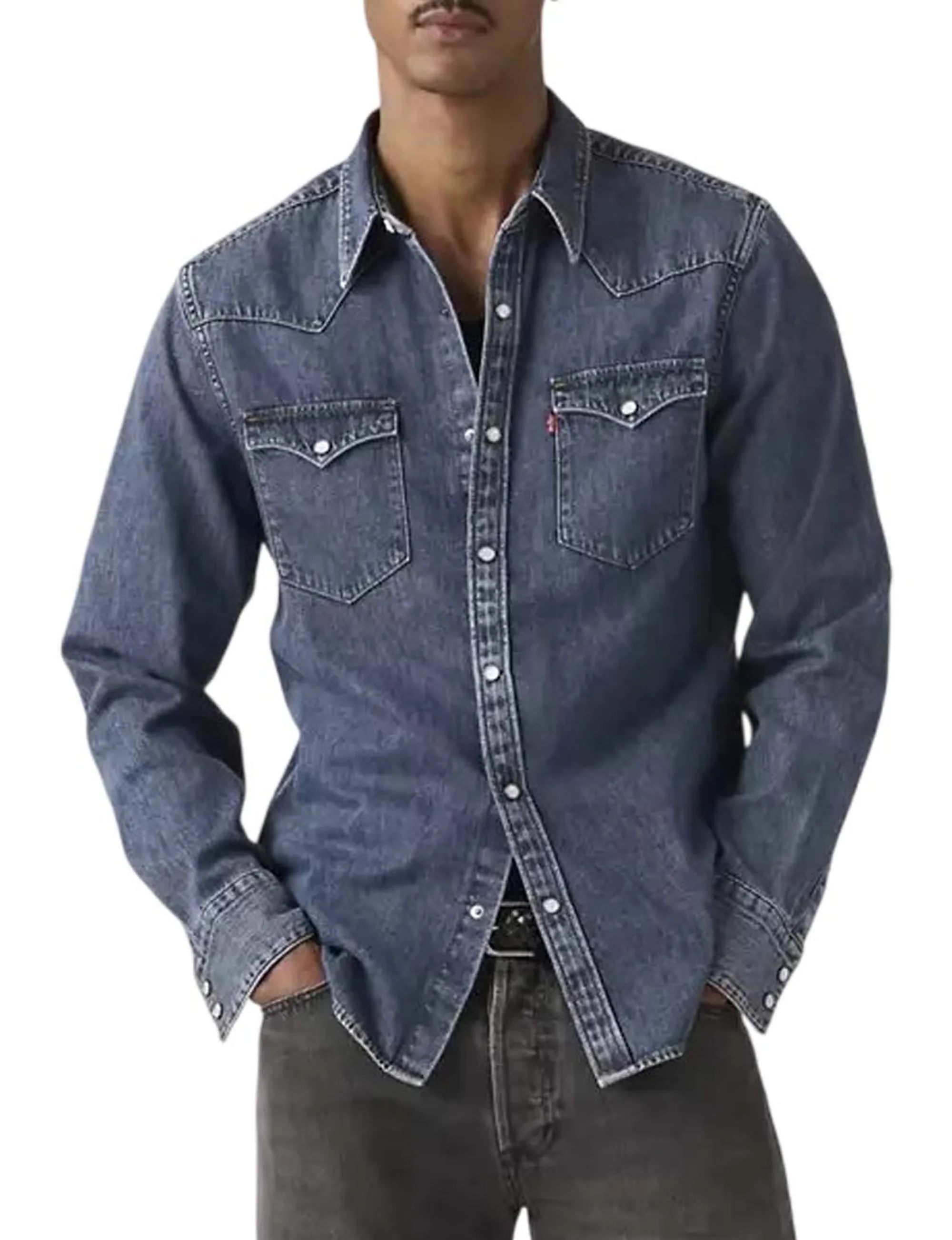 Levi'S B'Western Barstow Shirt' Dark Denim 857440117 169427