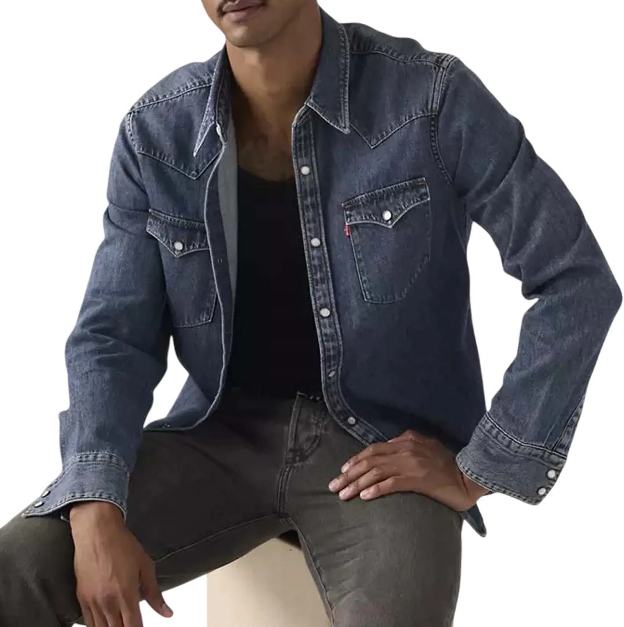 Levi'S B'Western Barstow Shirt' Dark Denim 857440117 169428