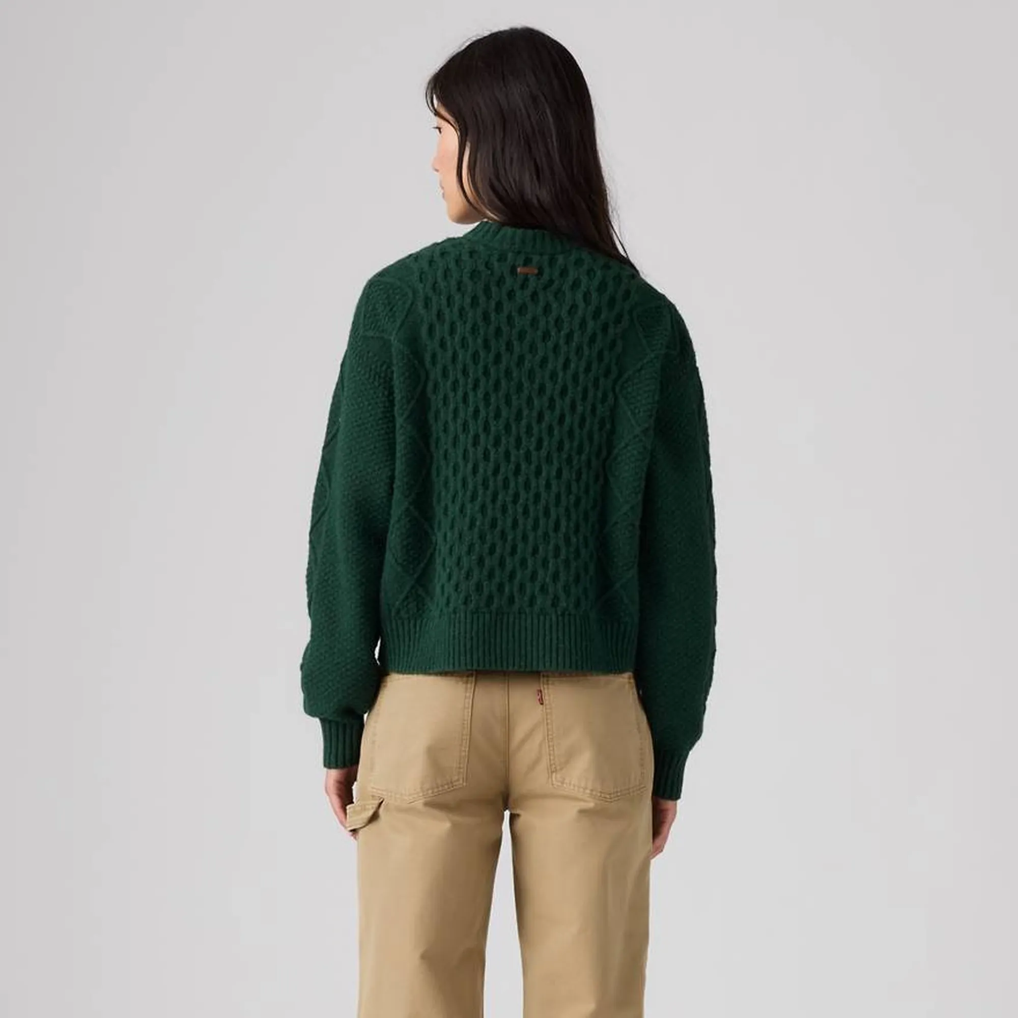 Levi'S B'Cardigan In Wool Blend ' Green 007Vg0011 188297