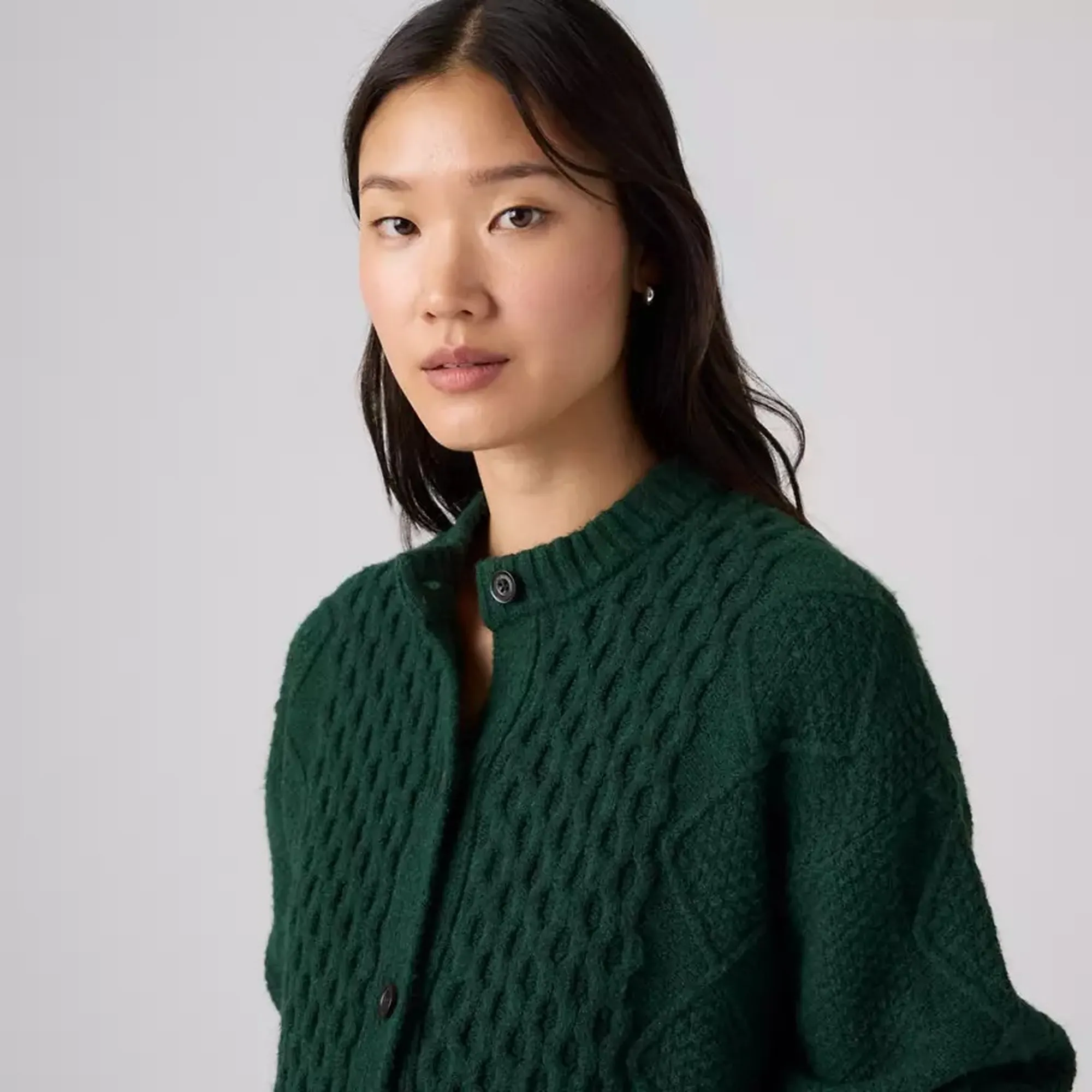 Levi'S B'Cardigan In Wool Blend ' Green 007Vg0011 188298