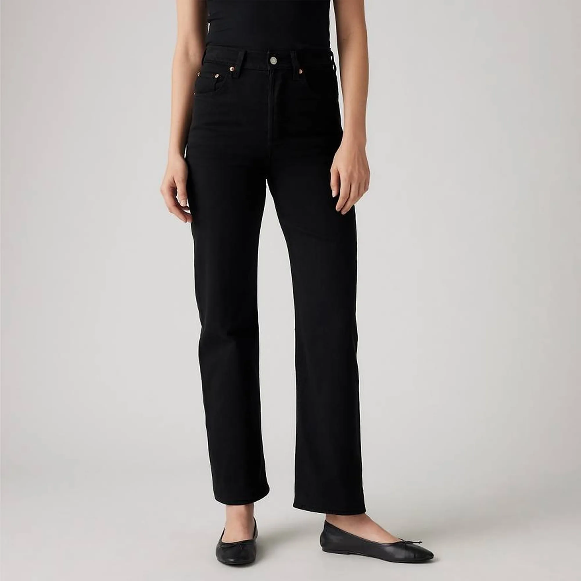 Levi'S Jeans Ribcage Straight Denim Nero 726930012 154772