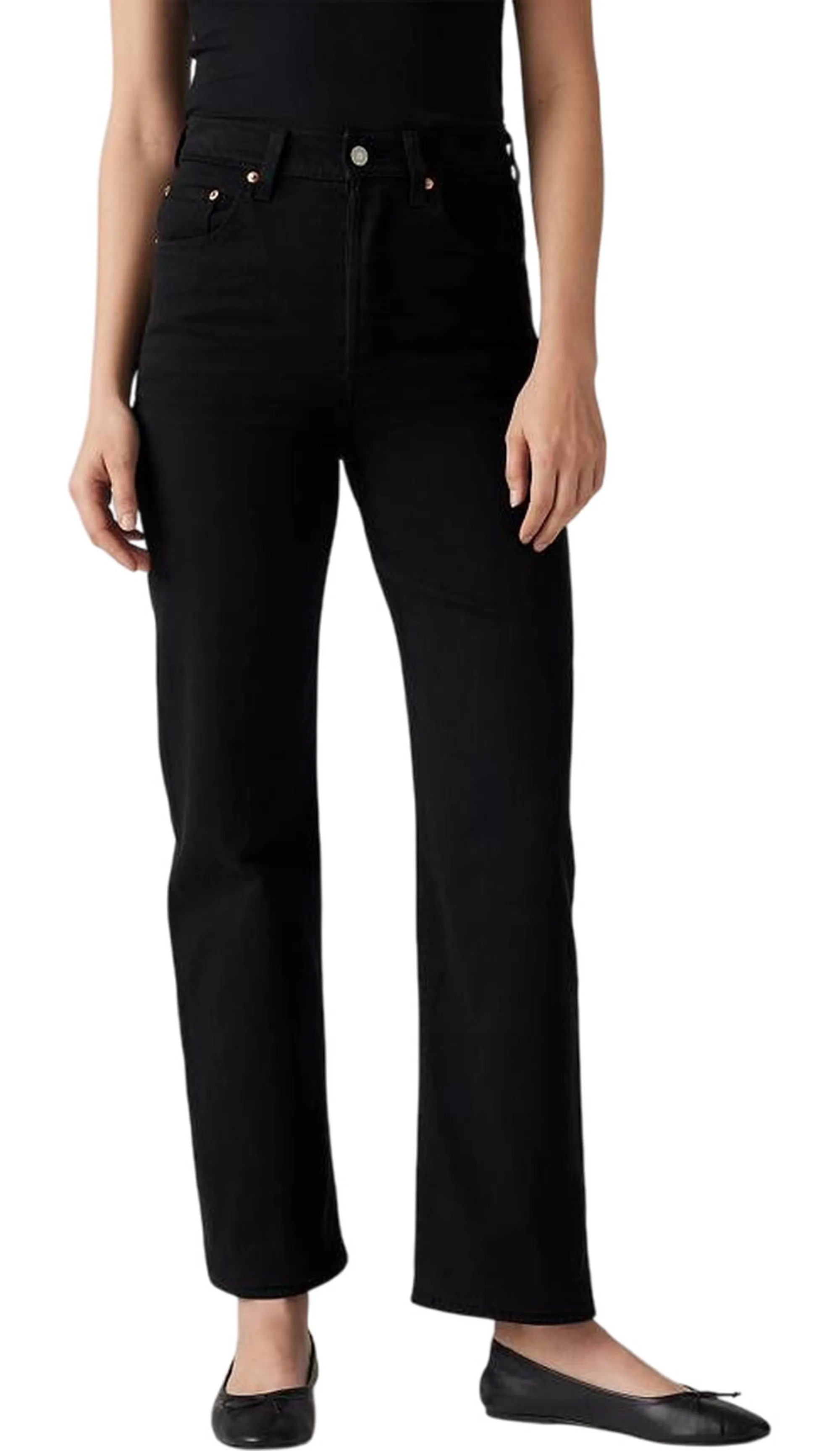 Levi'S B'Jeans Ribcage Straight' Black Denim 726930012 156150