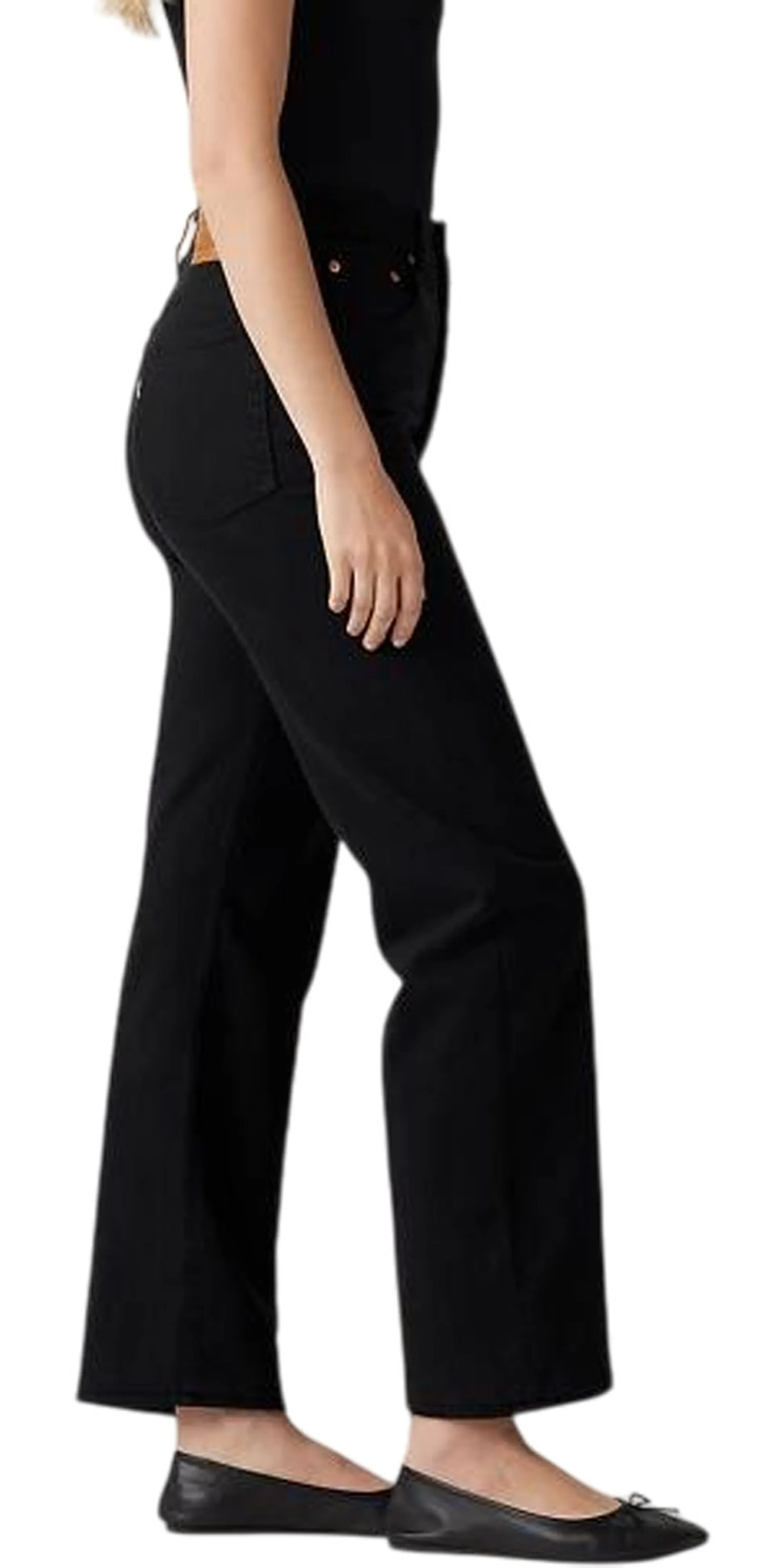 Levi'S B'Jeans Ribcage Straight' Black Denim 726930012 156151
