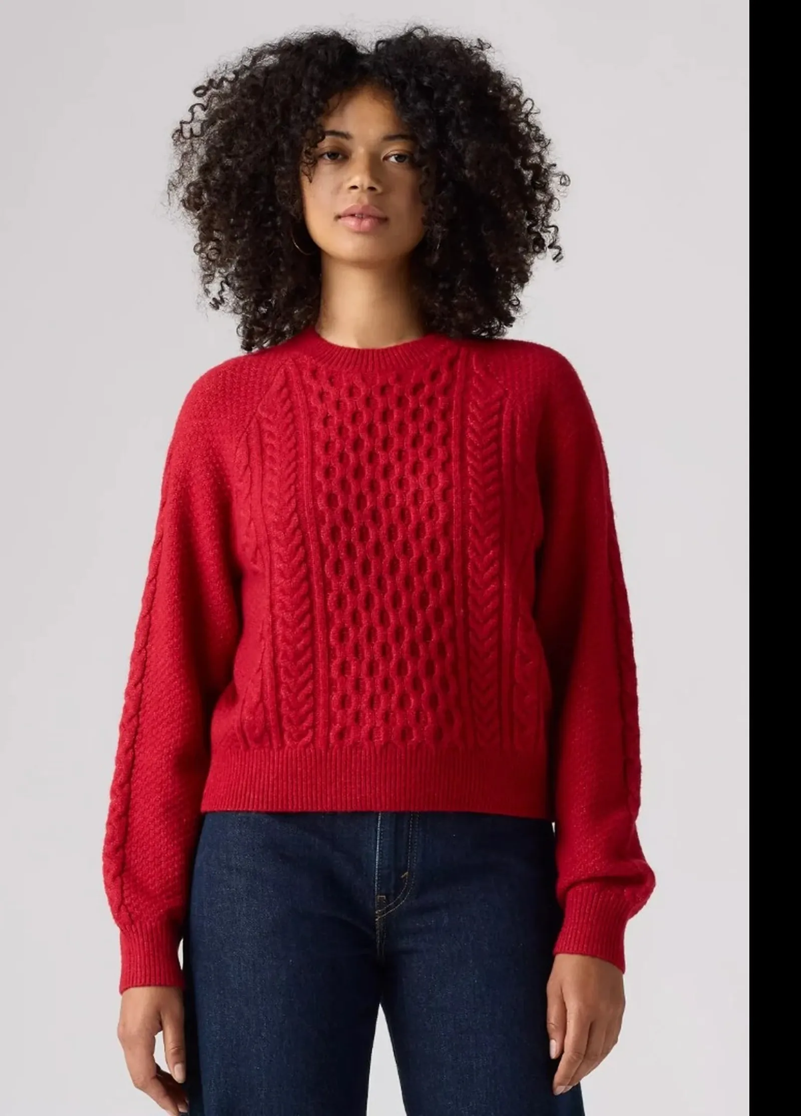 Levi'S Maglia Jolie Cable Rosso 007V40005 195780