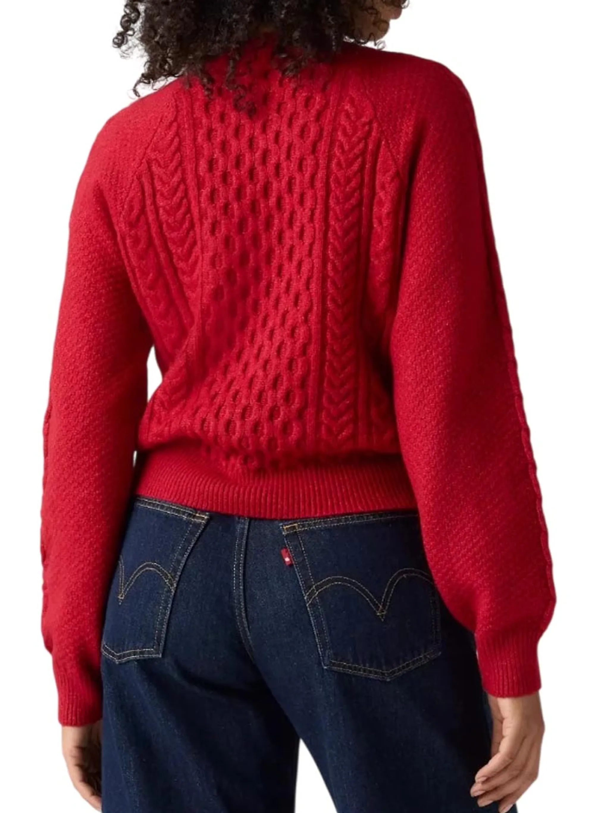 Levi'S B'Jolie Cable Sweater' Red 007V40005 196213