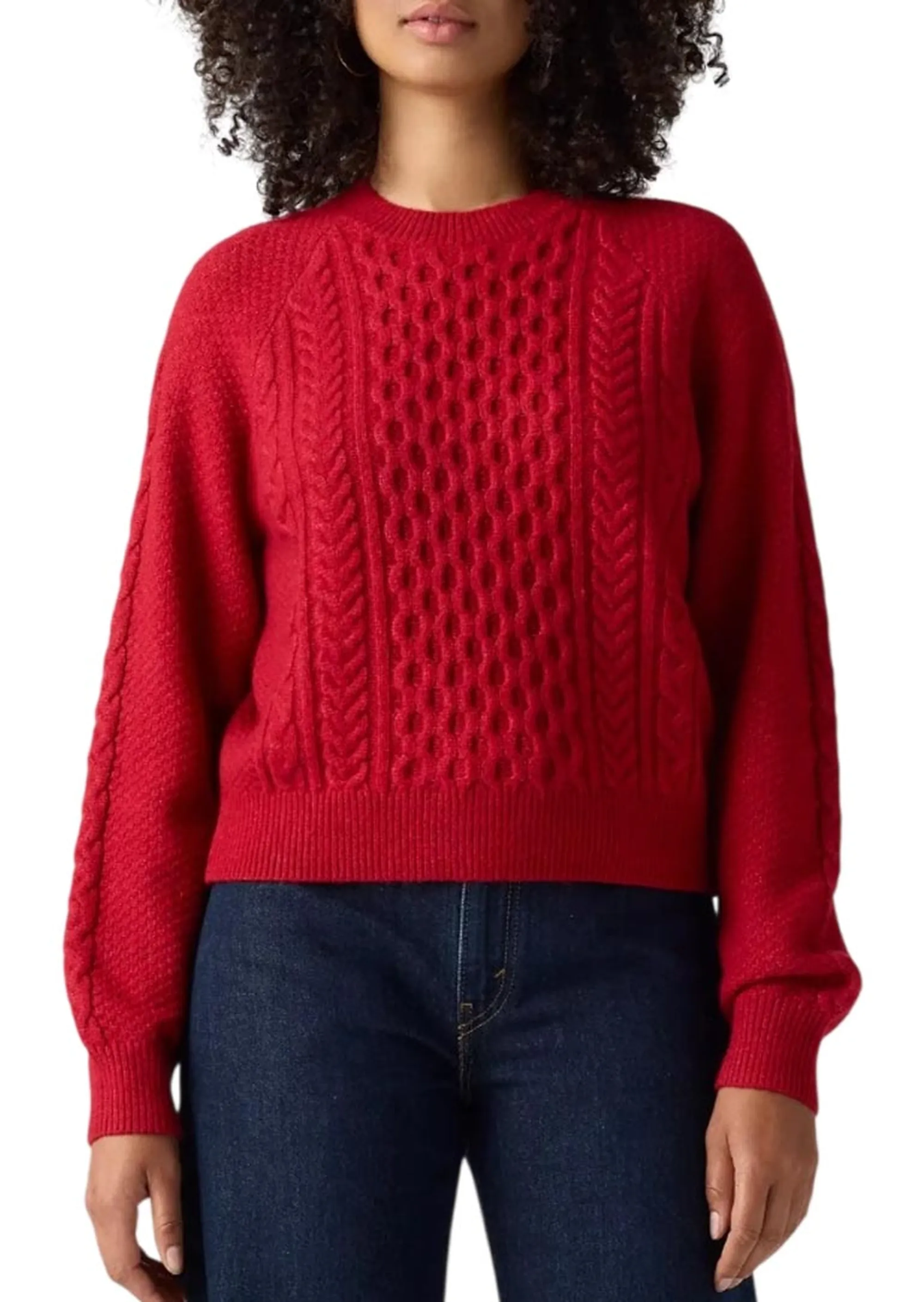 Levi'S B'Jolie Cable Sweater' Red 007V40005 196214