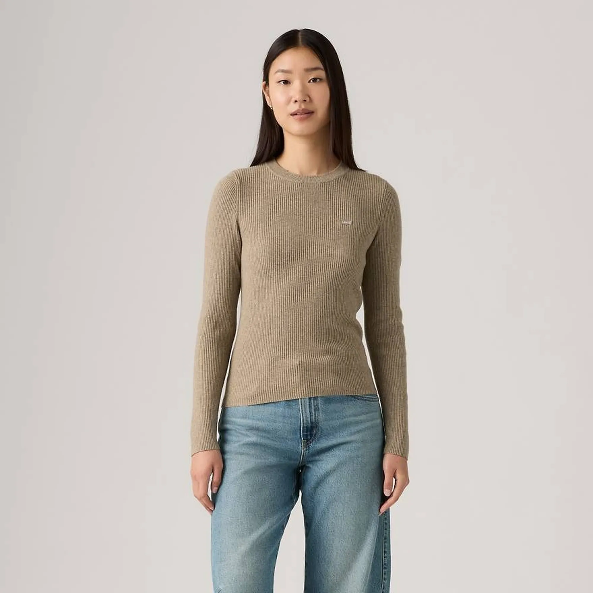 Levi'S Maglia Rib Crew Taupe A07190037 154620