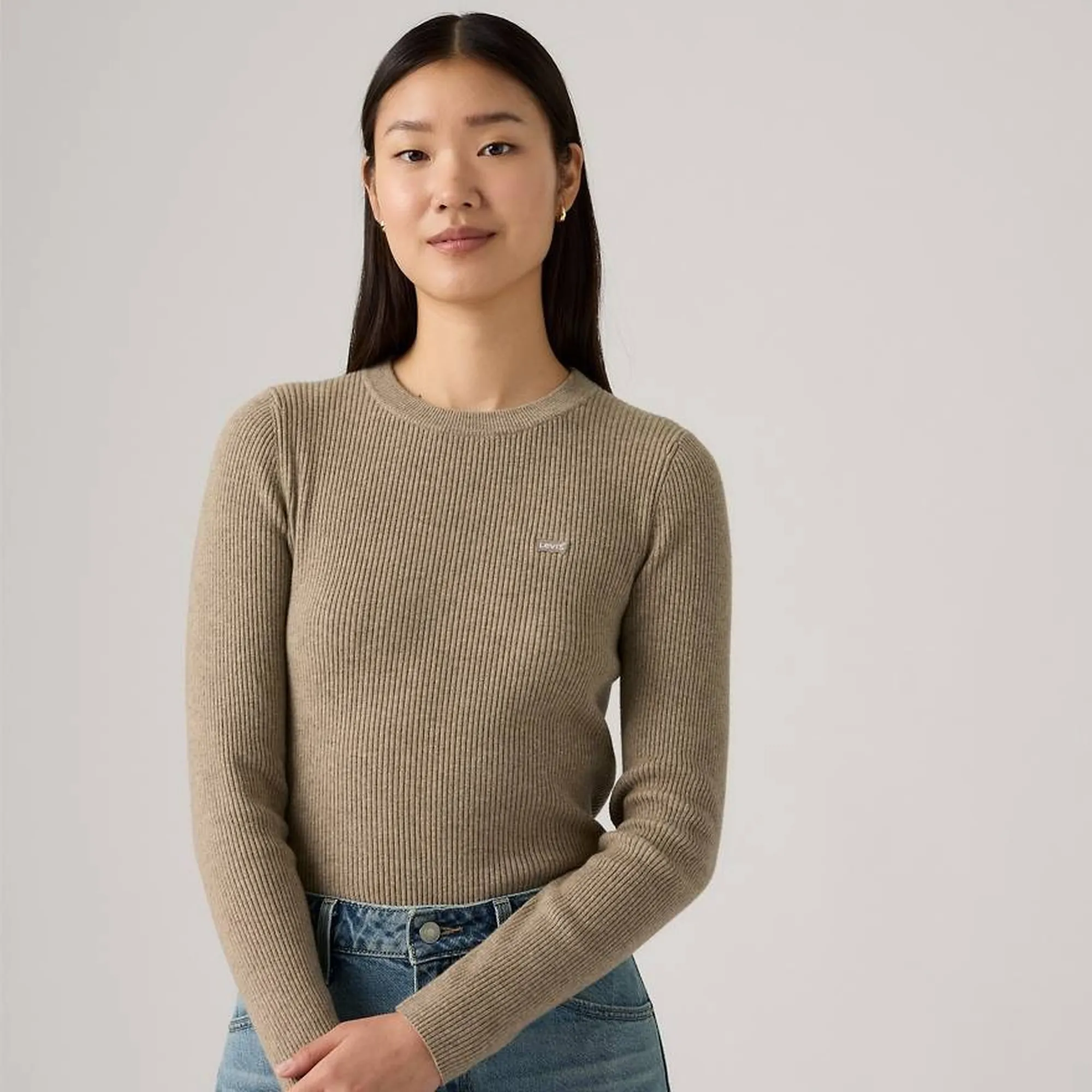Levi'S Maglia Rib Crew Taupe A07190037 154623
