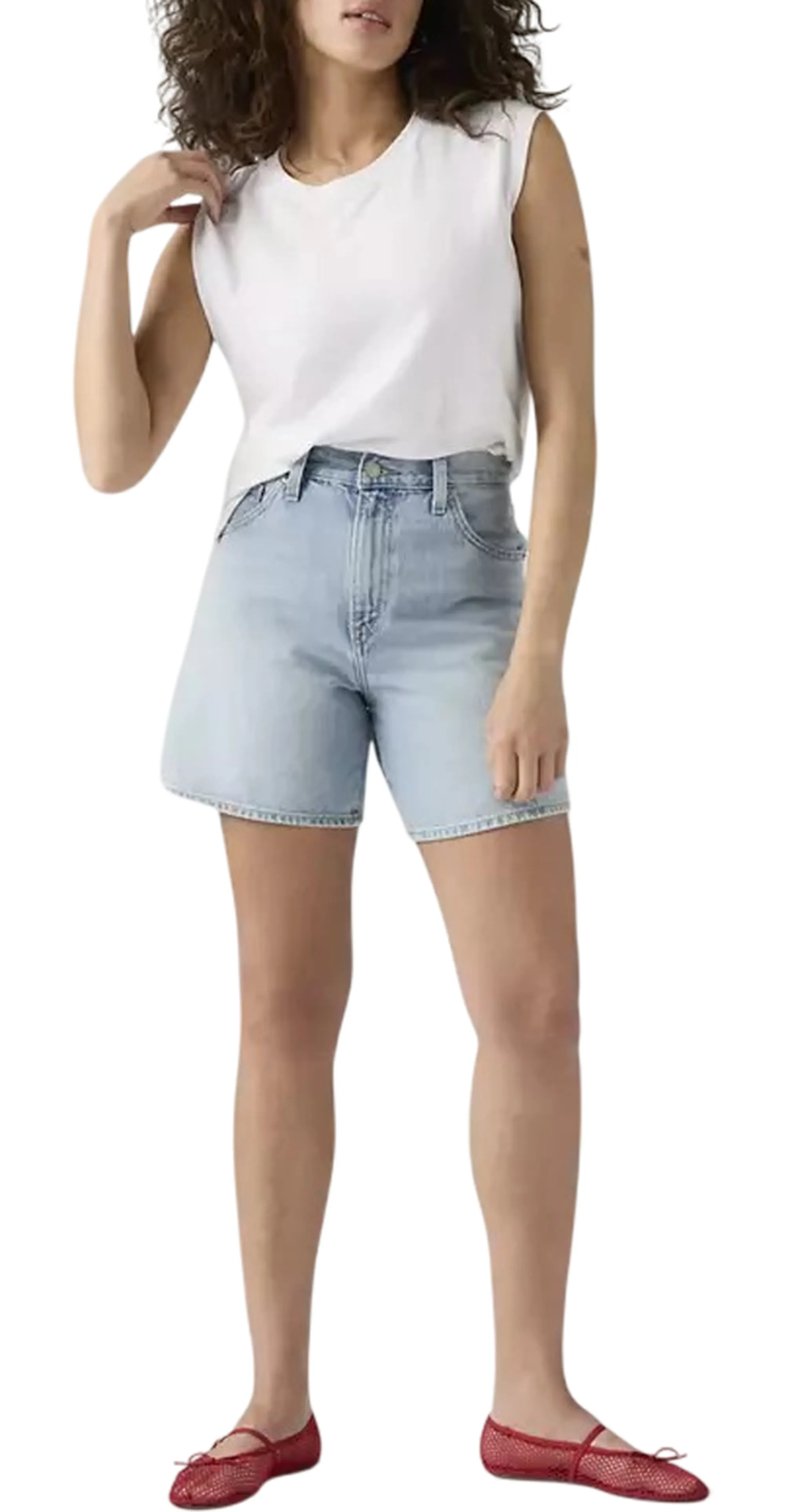 Levi'S B'Short Oversize A Vita Alta' Denim A93110000 176425