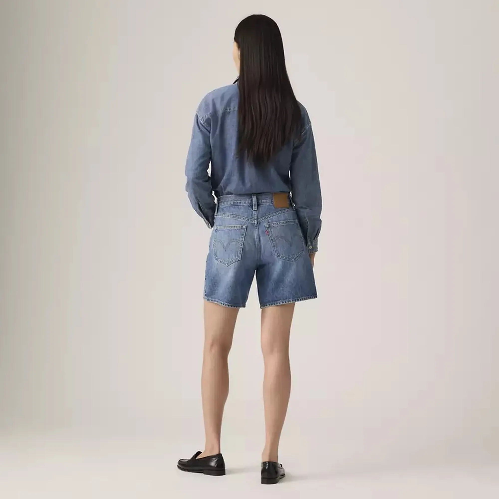 Levi'S B'Short Oversize A Vita Alta' Dark Denim A93110005 172876