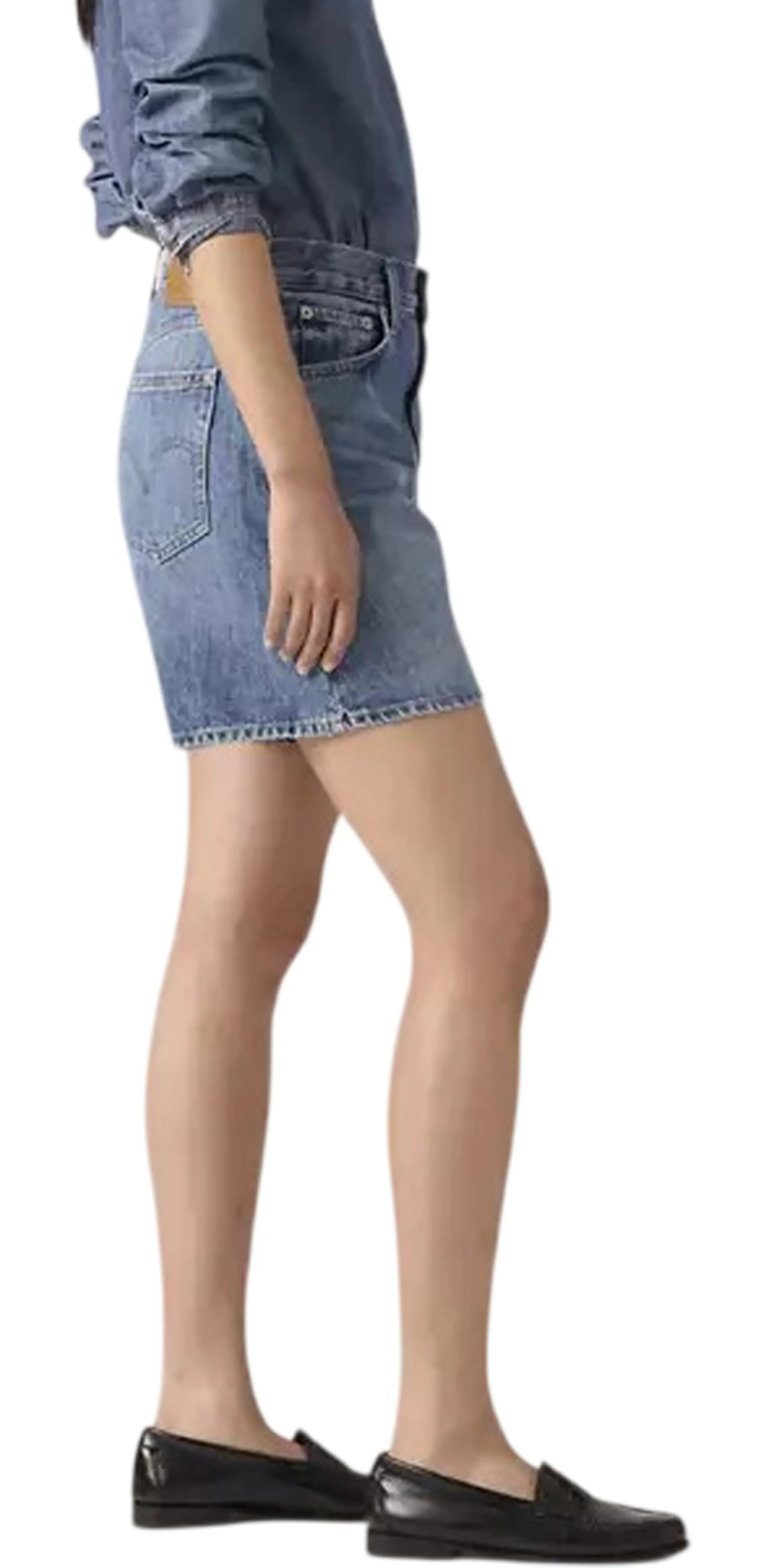 Levi'S B'Short Oversize A Vita Alta' Dark Denim A93110005 176435