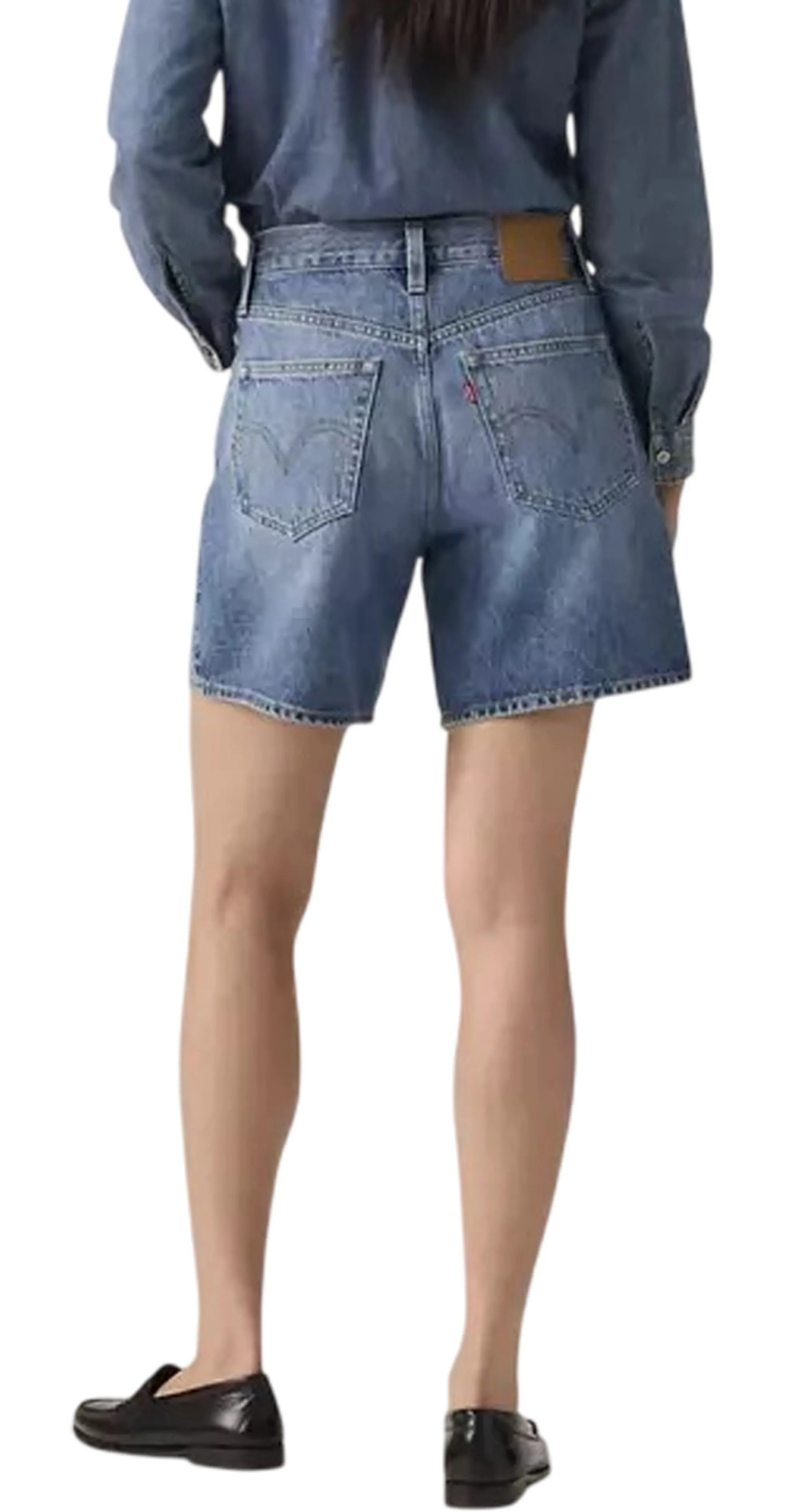 Levi'S B'Short Oversize A Vita Alta' Dark Denim A93110005 176436