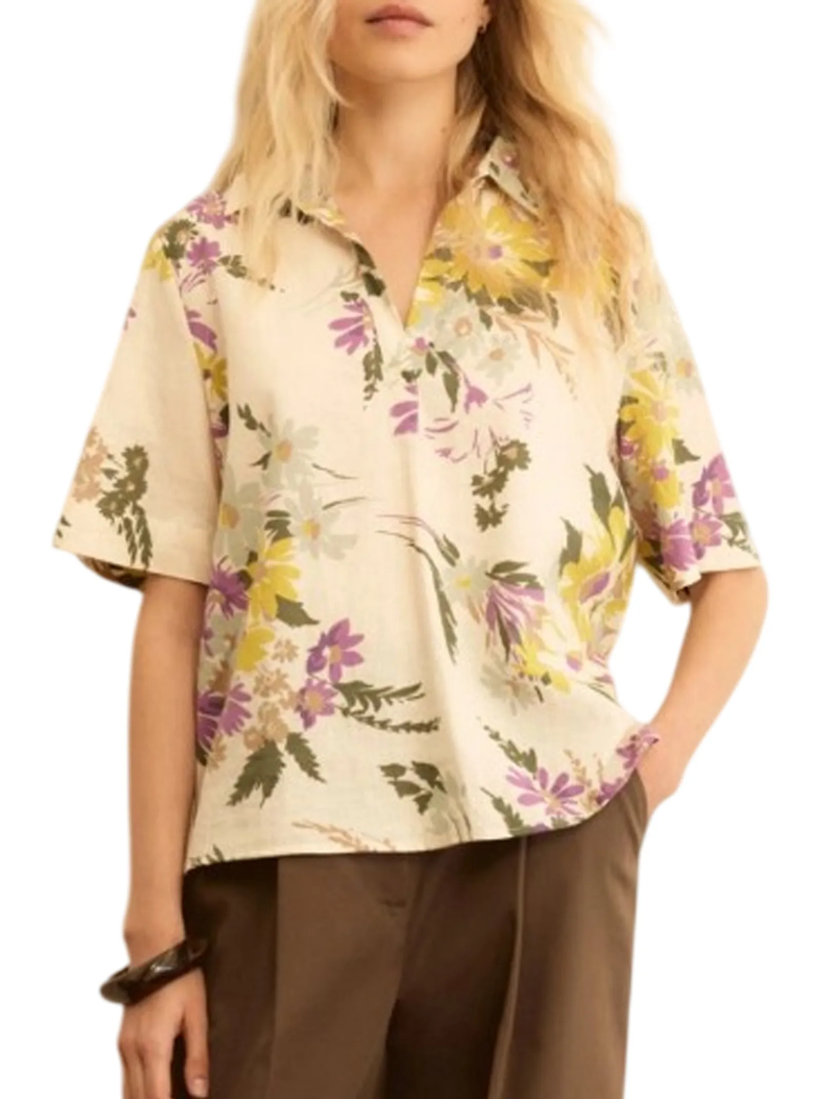 Linea Emme Marella Camicia Emmferoce Bianco Lana 2615111212 182428