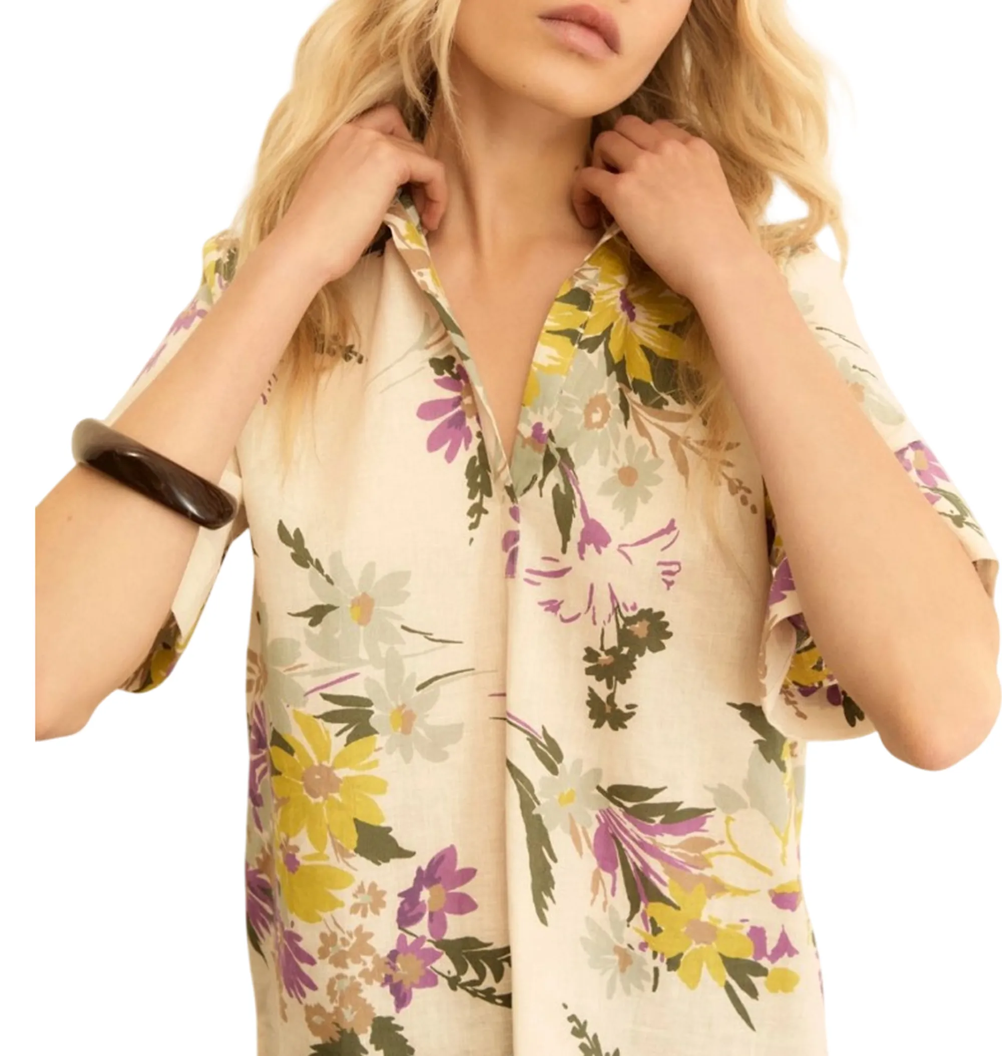 Linea Emme Marella Camicia Emmferoce Bianco Lana 2615111212 182430