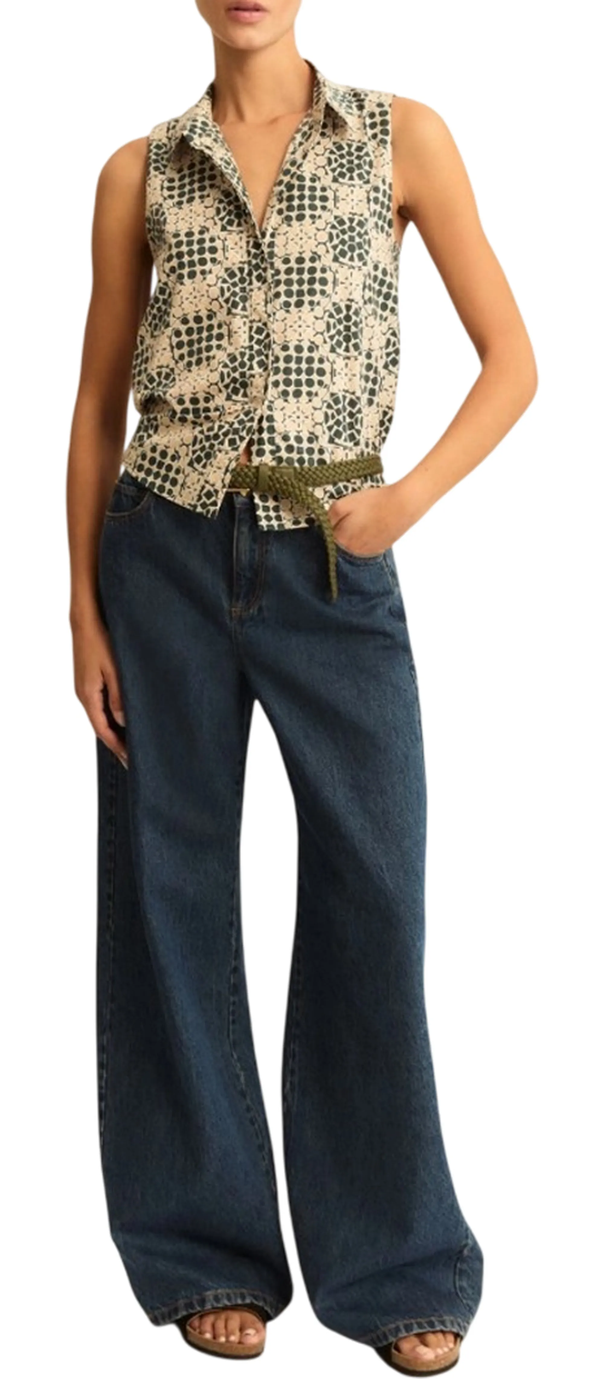 Linea Emme Marella B'Emmodino Shirt ' Dark Green 2615161052 182509