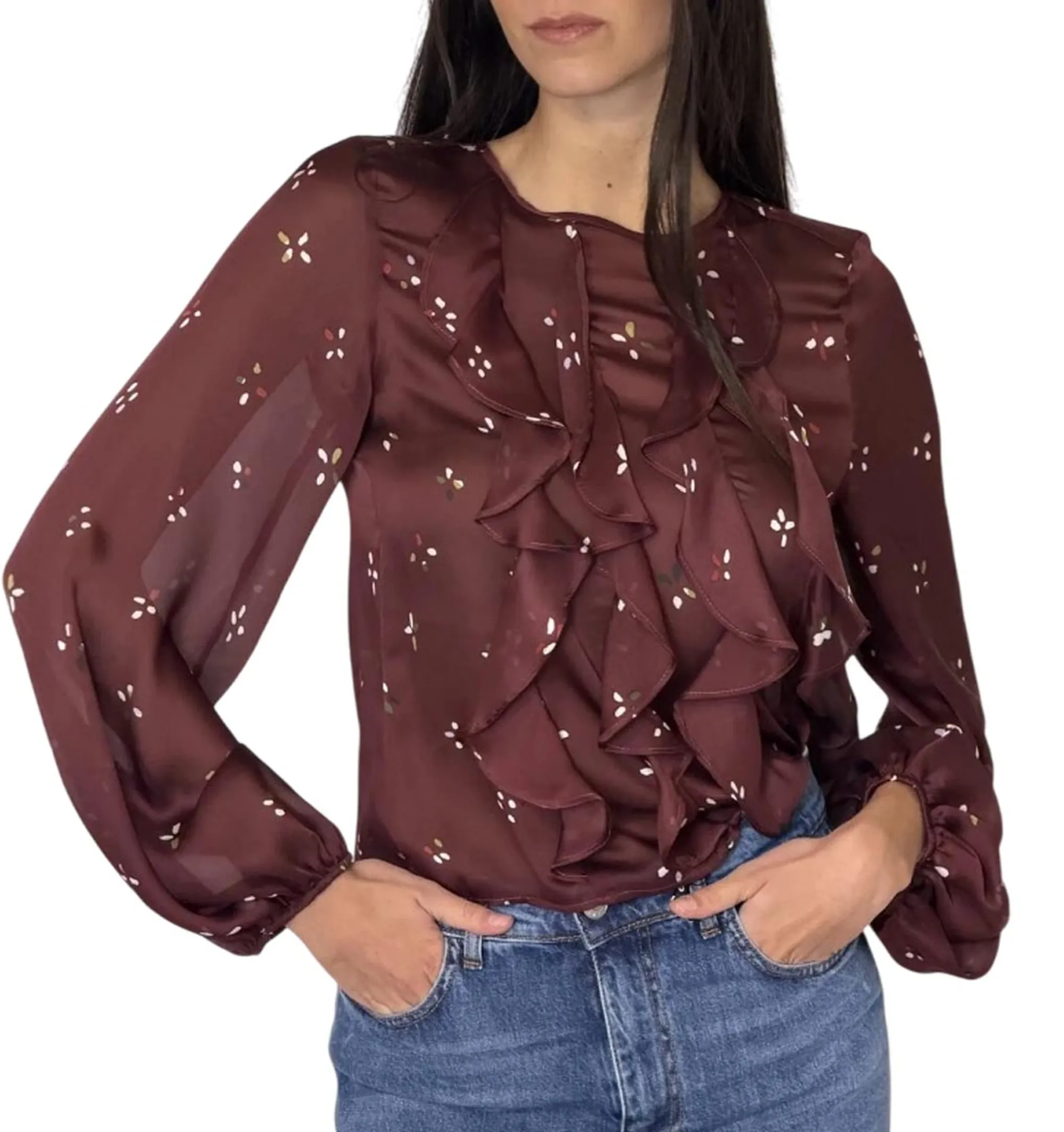 Linea Emme Marella Camicia Salute Bordeaux 2525116211 167424