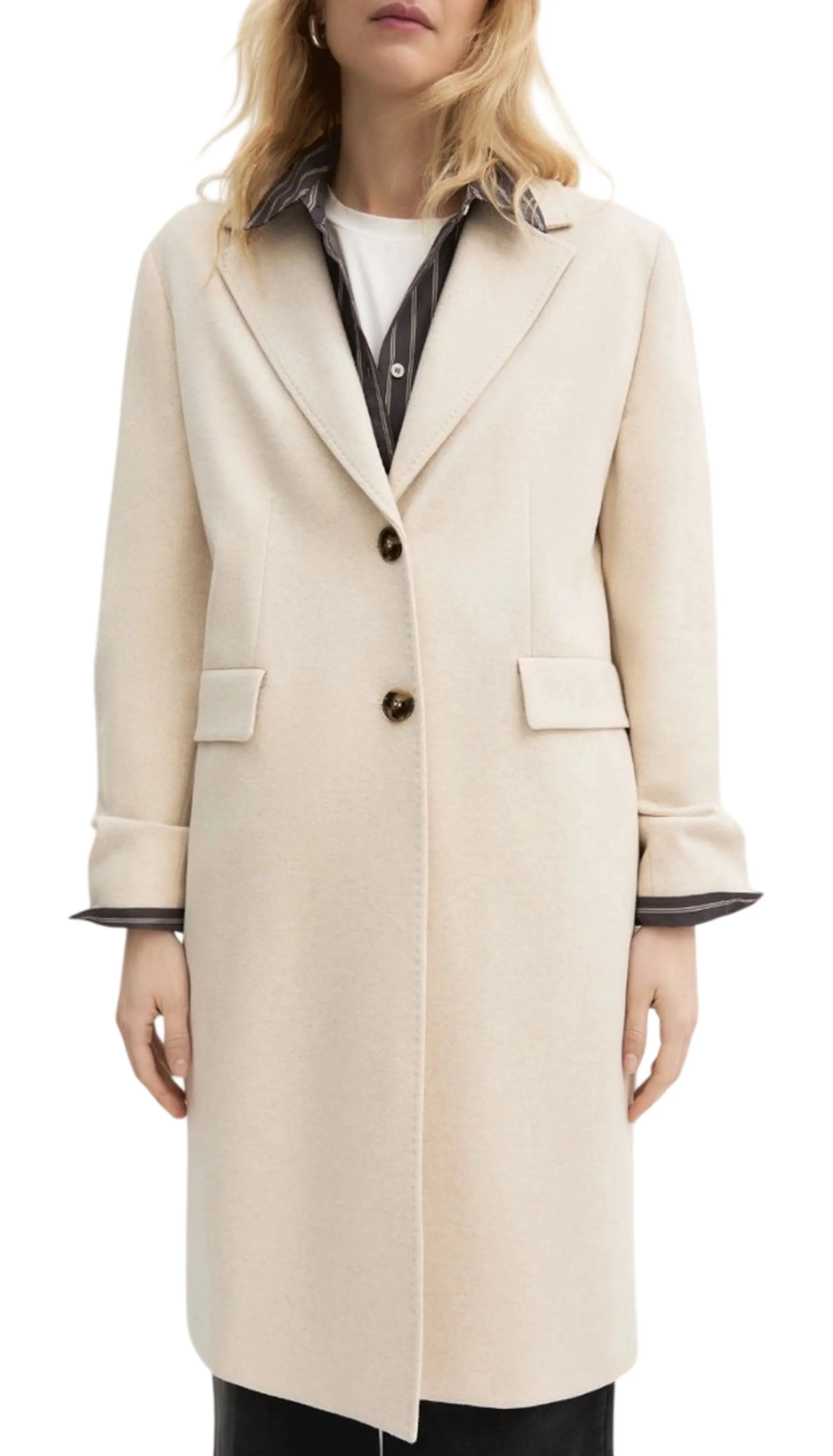 Linea Emme Marella B'Emmtritone Coat ' Ivory 2625906021 199209
