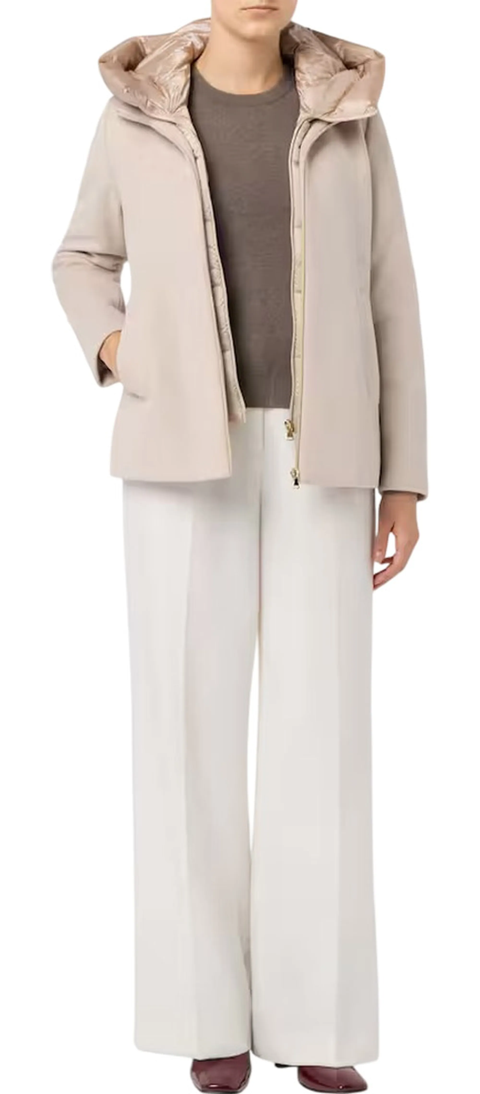 Linea Emme Marella Cappotto Sorriso Ecru 2525486182 166931