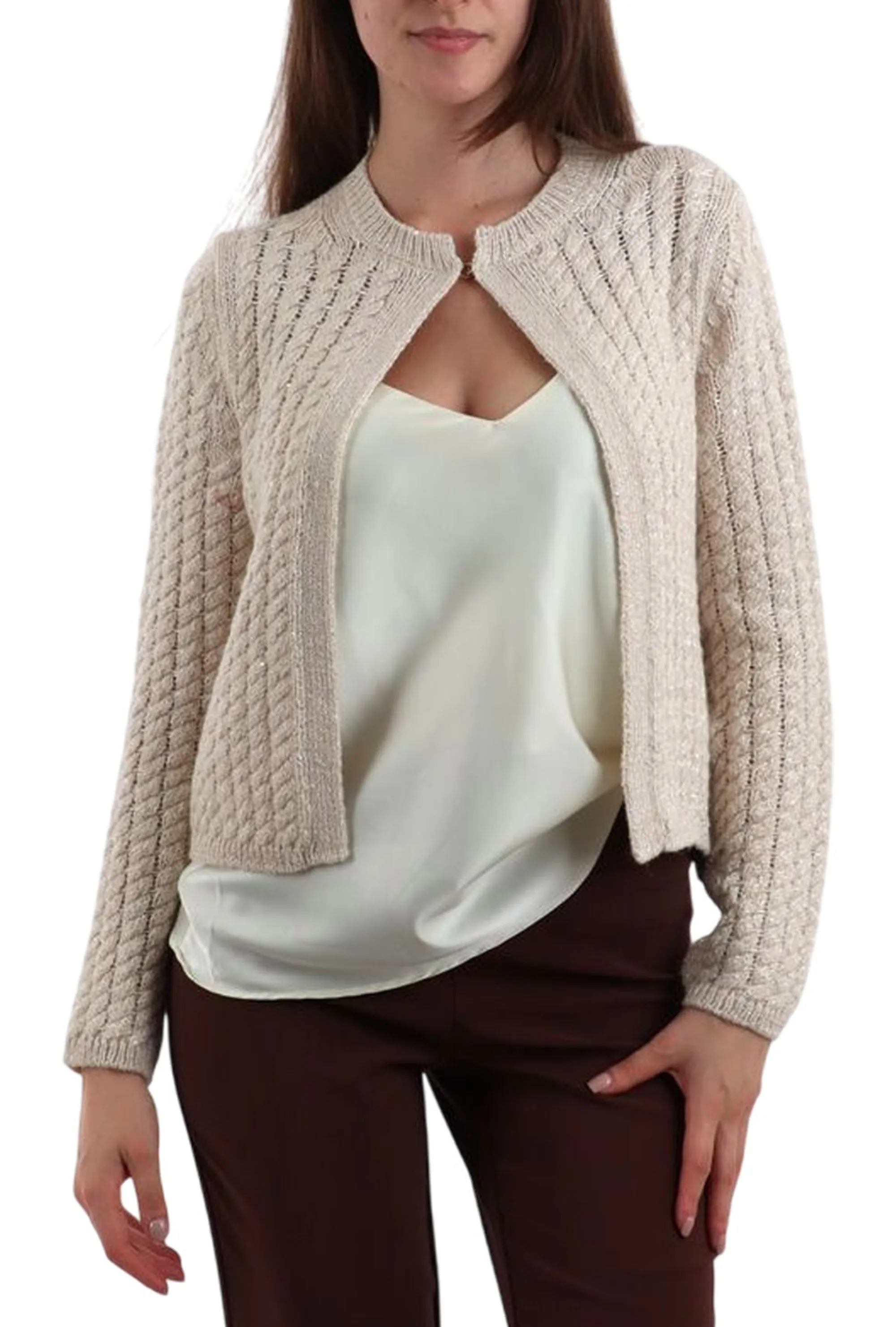 Linea Emme Marella Cardigan Crimea Ecru 2525346101 167048