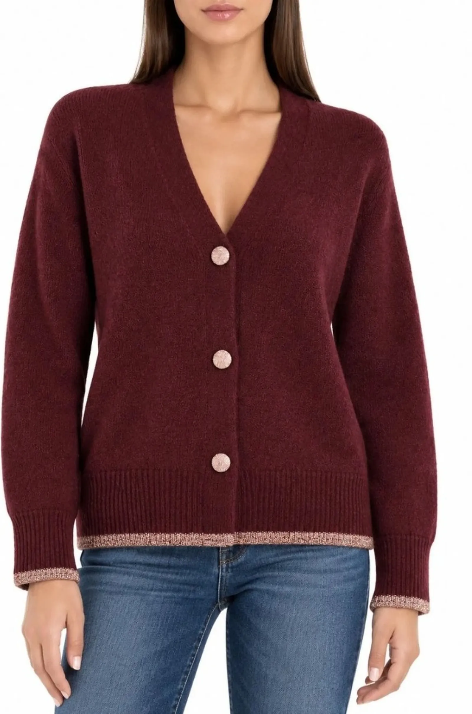 Linea Emme Marella Cardigan Emmelisir Bordeaux 2625346062 198358