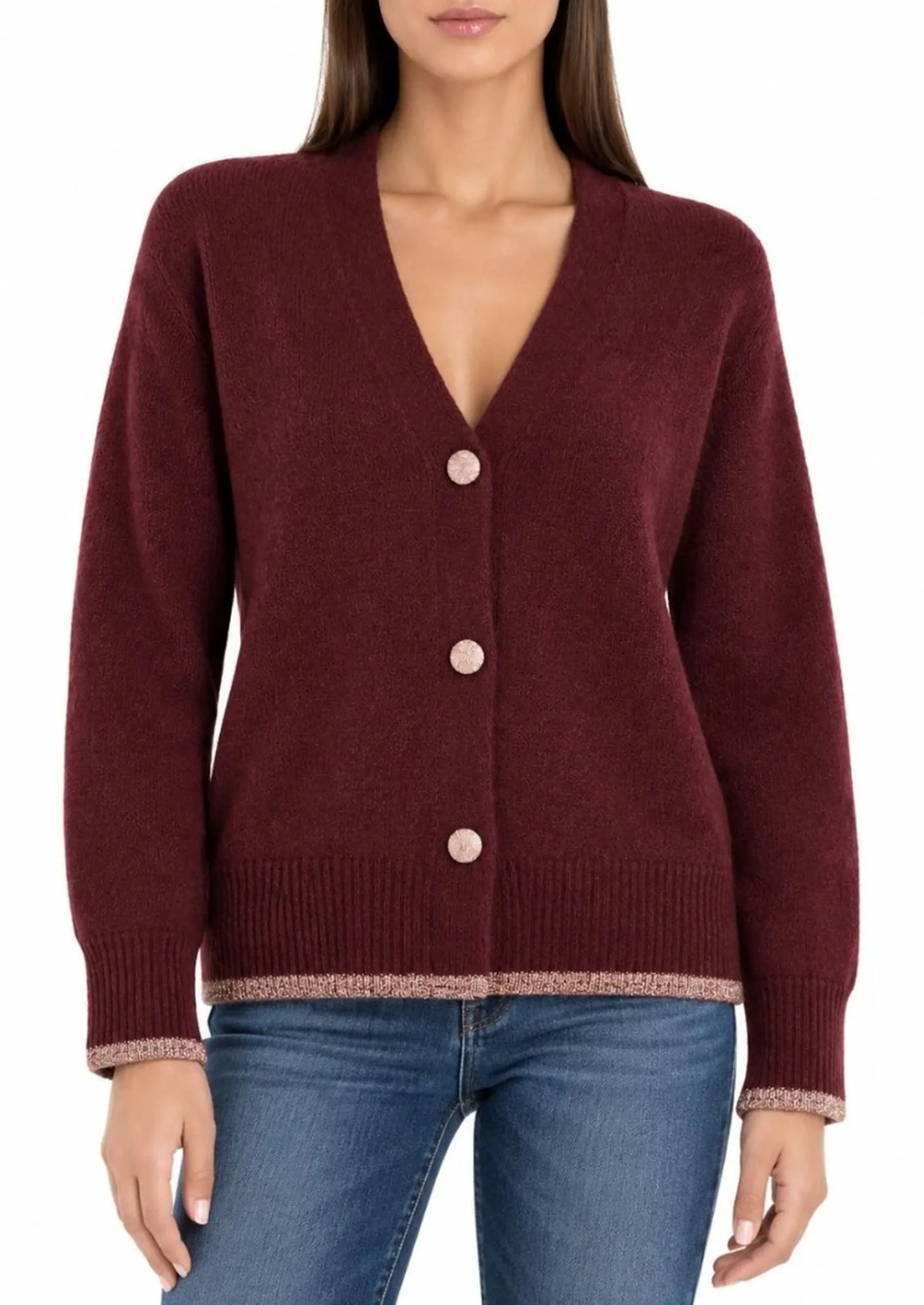 Linea Emme Marella Cardigan Emmelisir Bordeaux 2625346062 199181