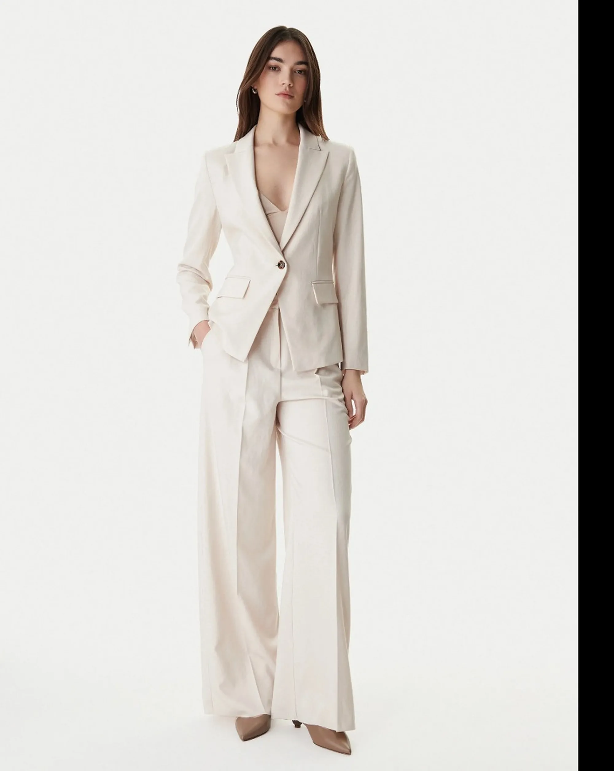 Linea Emme Marella Giacca Emmslogan1 Ecru 2615041211 174860