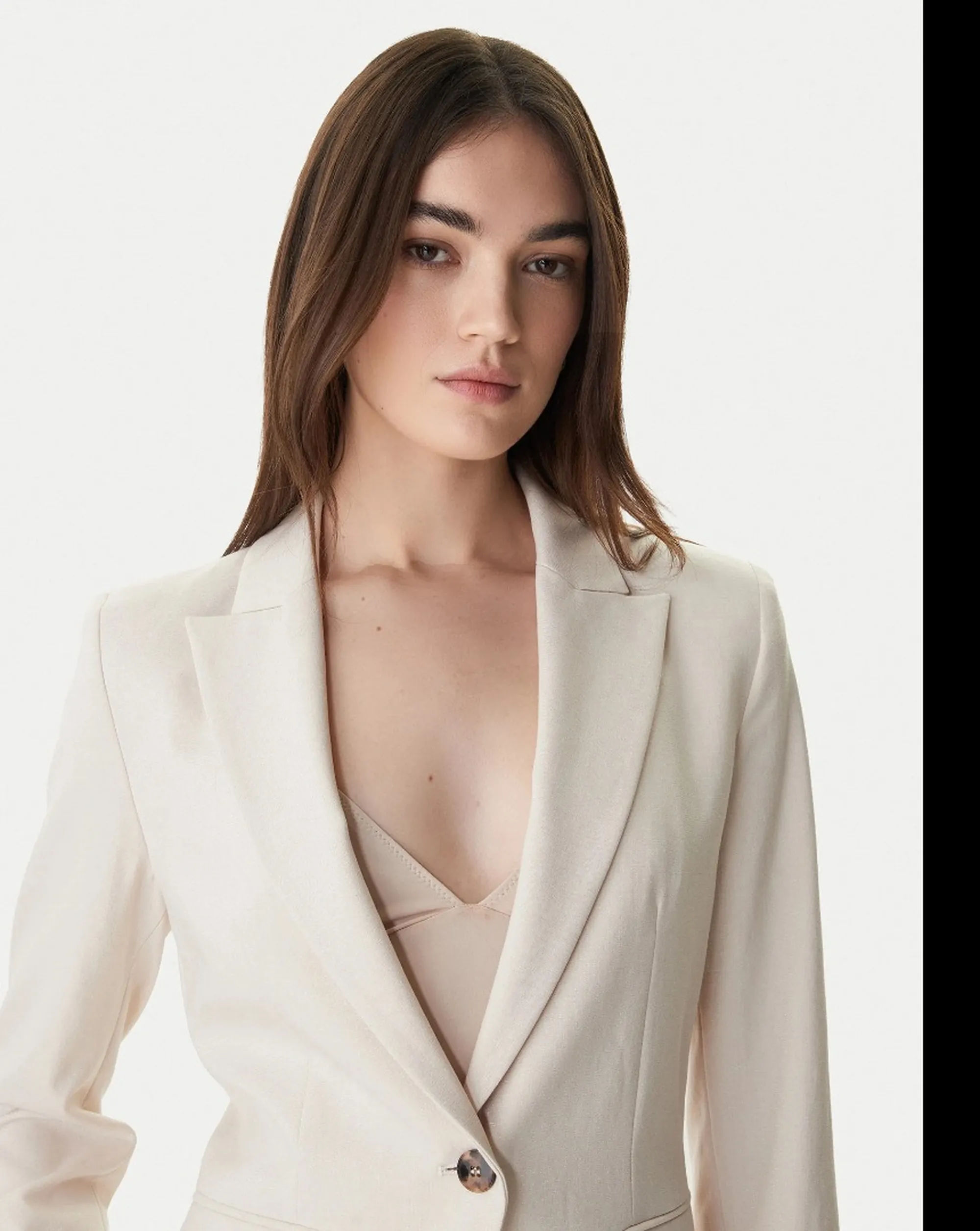 Linea Emme Marella Giacca Emmslogan1 Ecru 2615041211 174862