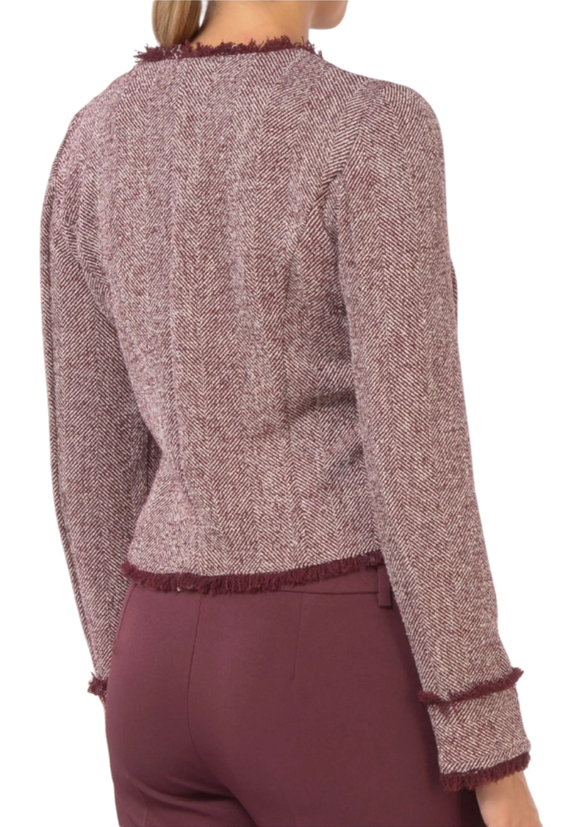 Linea Emme Marella Giacca Scacco Bordeaux 2525046071 166990