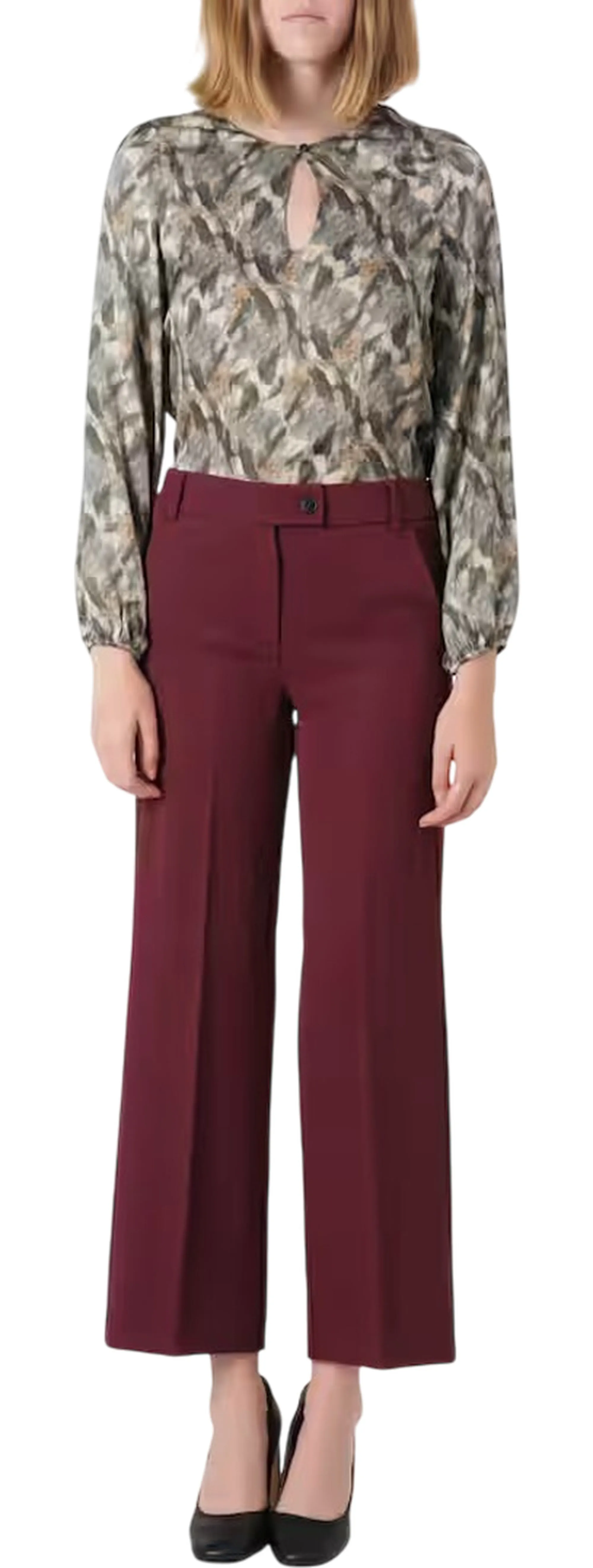 Linea Emme Marella B'Epheb Pants ' Bordeaux 2525136091 167063