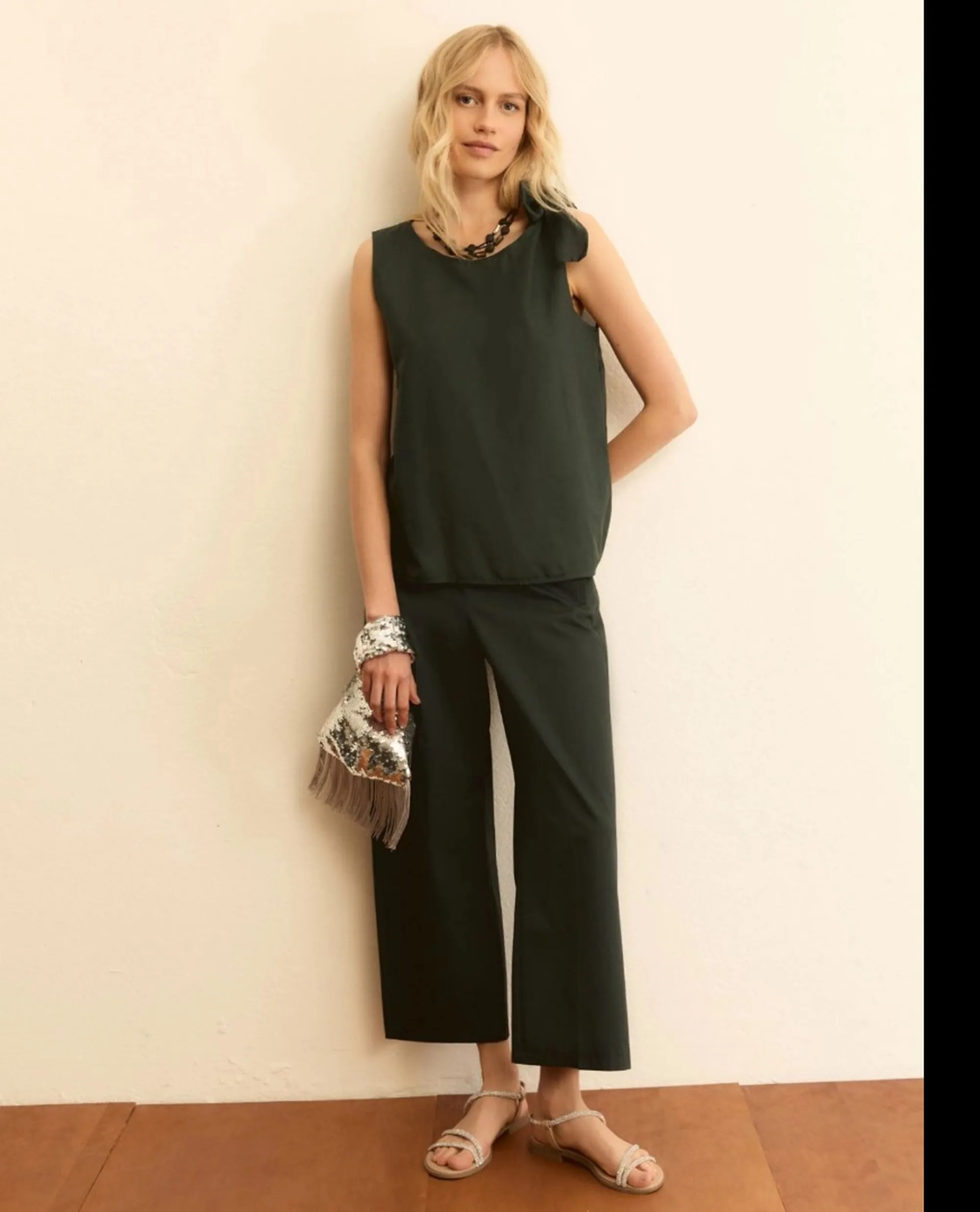 Linea Emme Marella Pantalone Emmdischi Verde Scuro 2615131062 175258