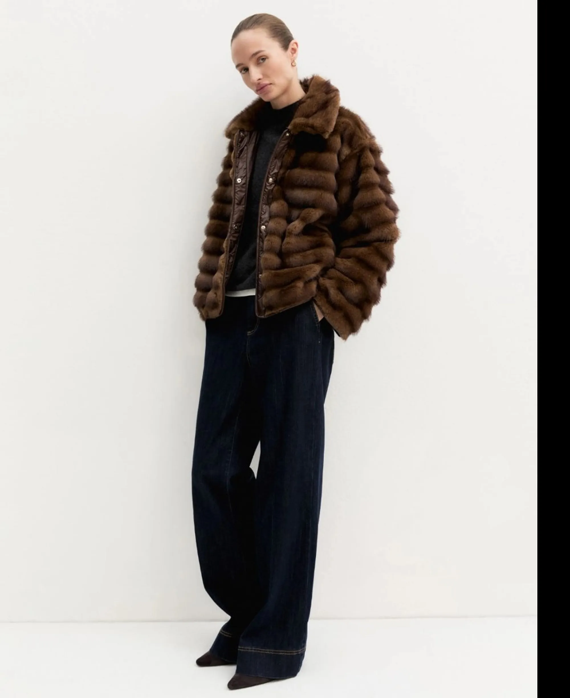 Linea Emme Marella B'Emmagio Fur Coat ' Cognac 2625456031 198007