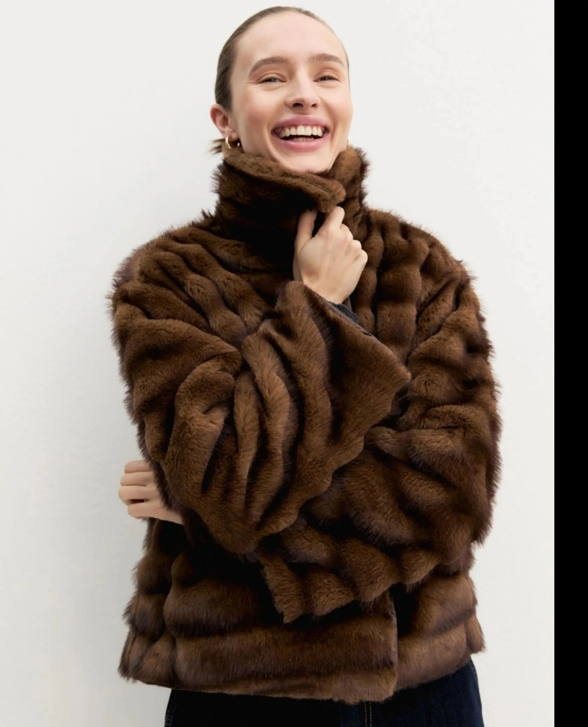 Linea Emme Marella B'Emmagio Fur Coat ' Cognac 2625456031 198010