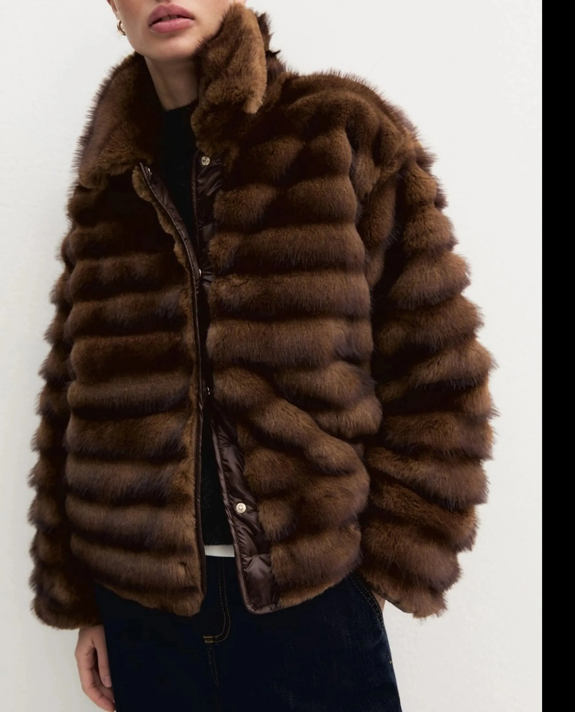 Linea Emme Marella B'Emmagio Fur Coat ' Cognac 2625456031 198011