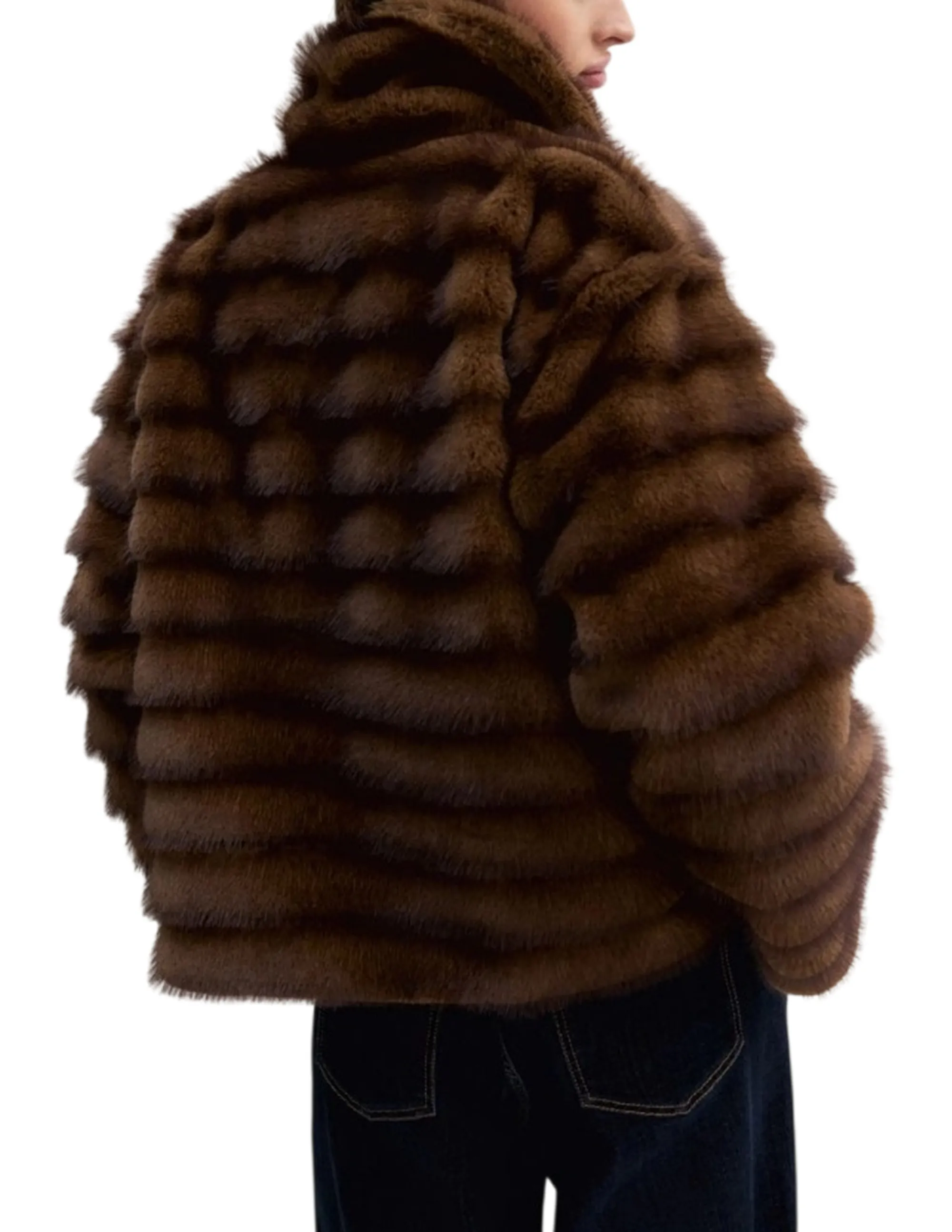 Linea Emme Marella B'Emmagio Fur Coat ' Cognac 2625456031 199234