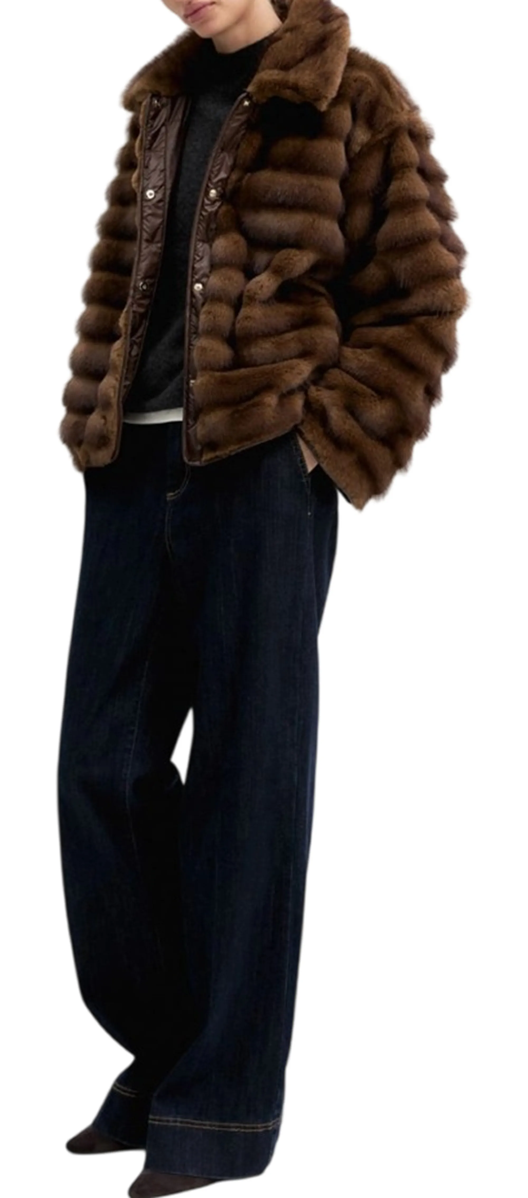 Linea Emme Marella B'Emmagio Fur Coat ' Cognac 2625456031 199235