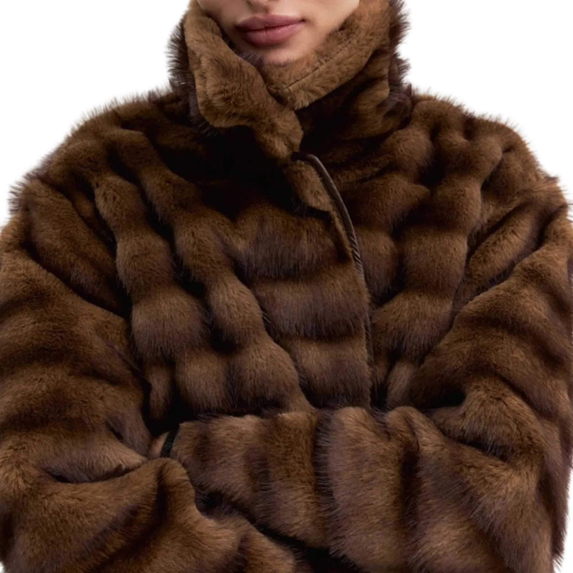 Linea Emme Marella B'Emmagio Fur Coat ' Cognac 2625456031 199236