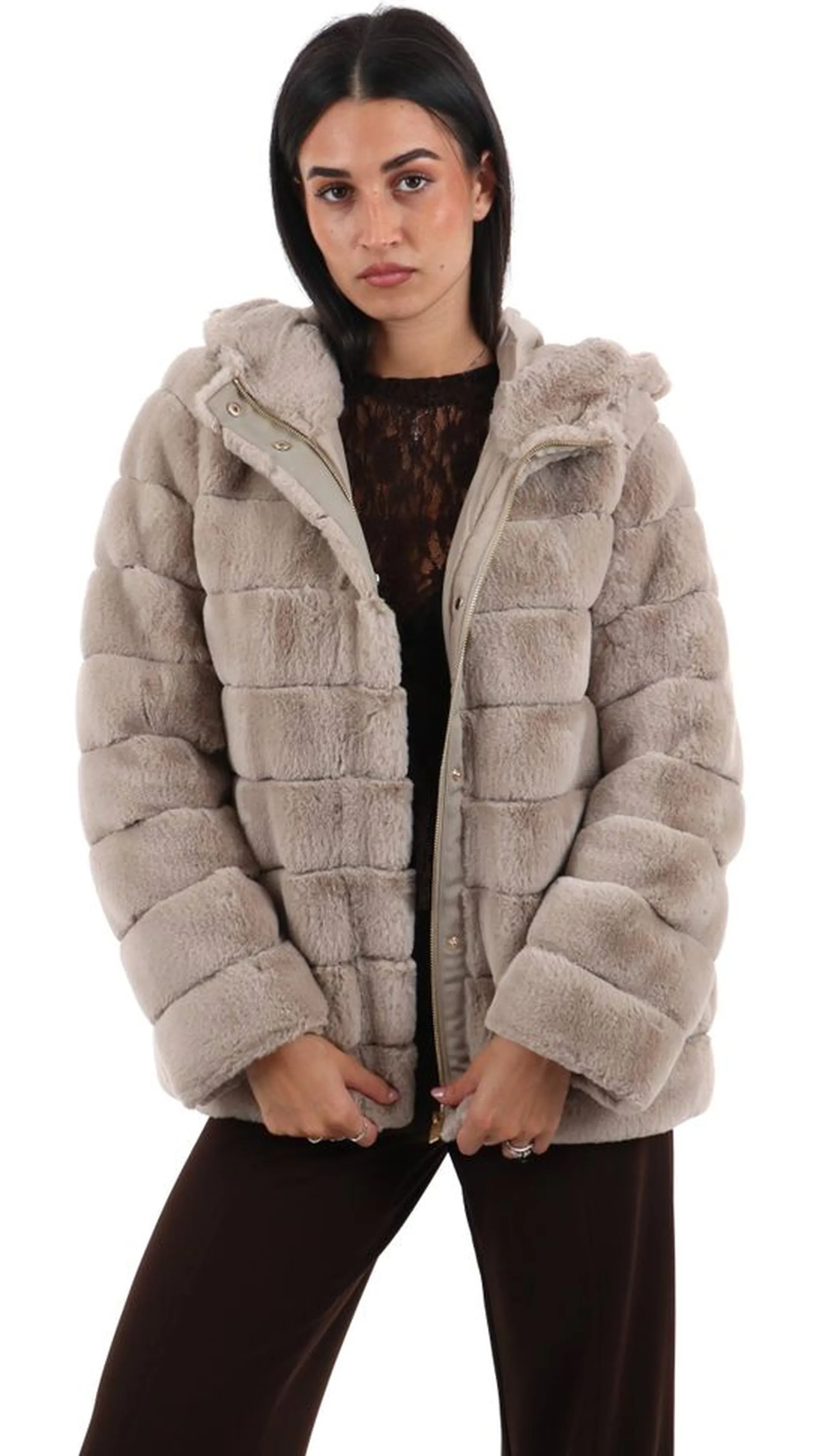 Linea Emme Marella B'Emmpedale Fur Coat ' Sand 2625456082 198362