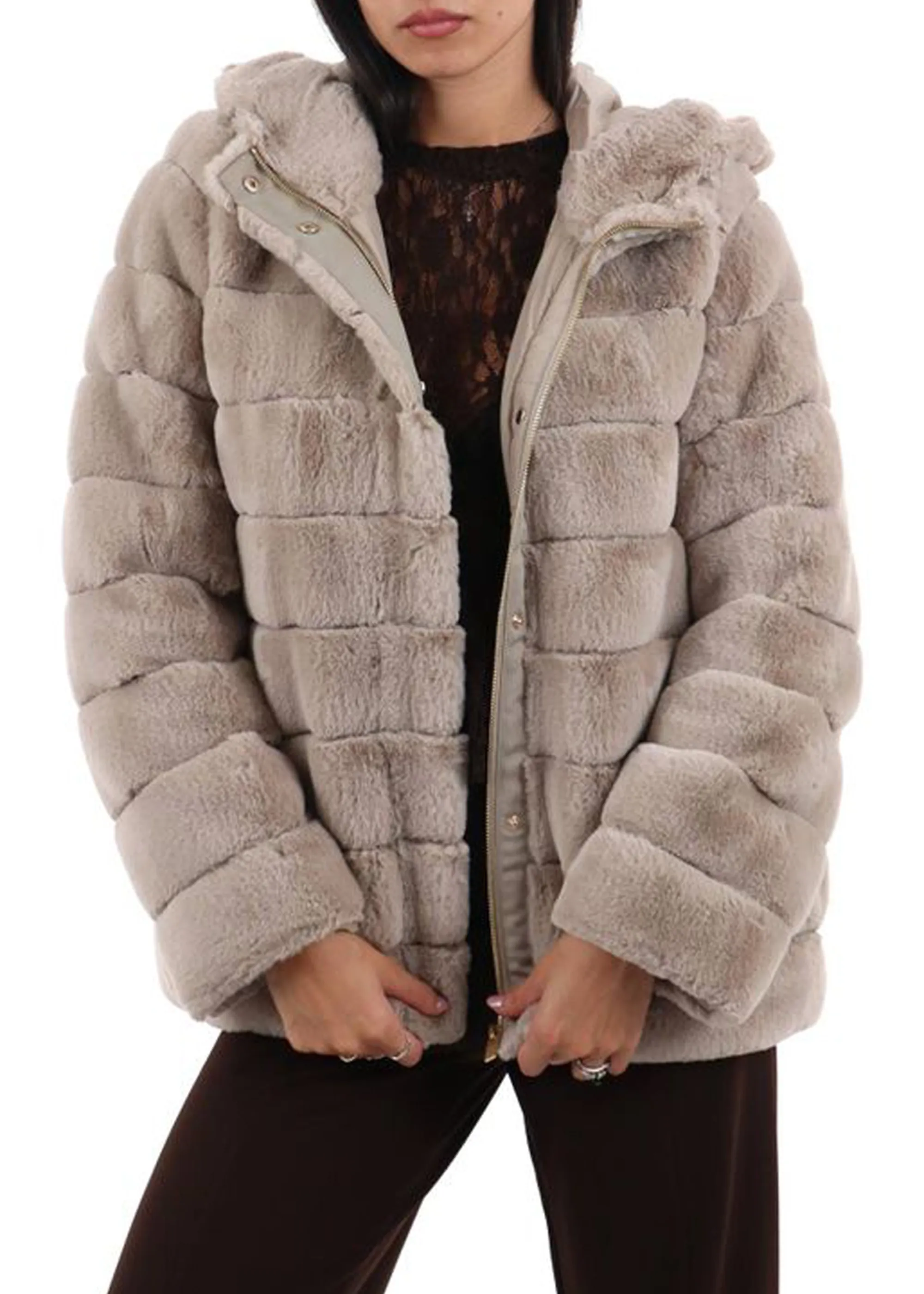 Linea Emme Marella B'Emmpedale Fur Coat ' Sand 2625456082 199173