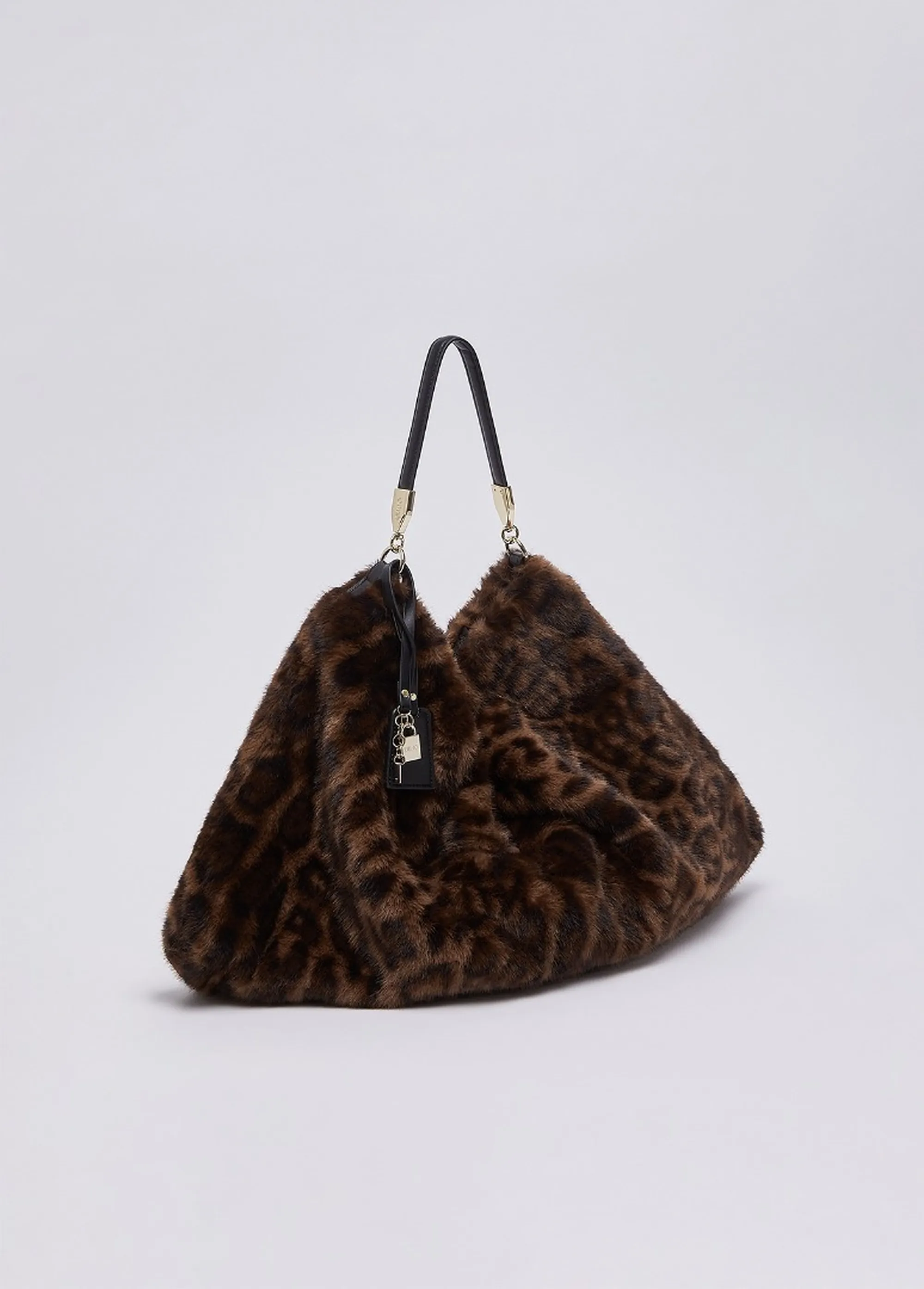 Liujo Accessori Borsa Grande In Pelliccia Sintetica Marrone Af6194E1164 188808