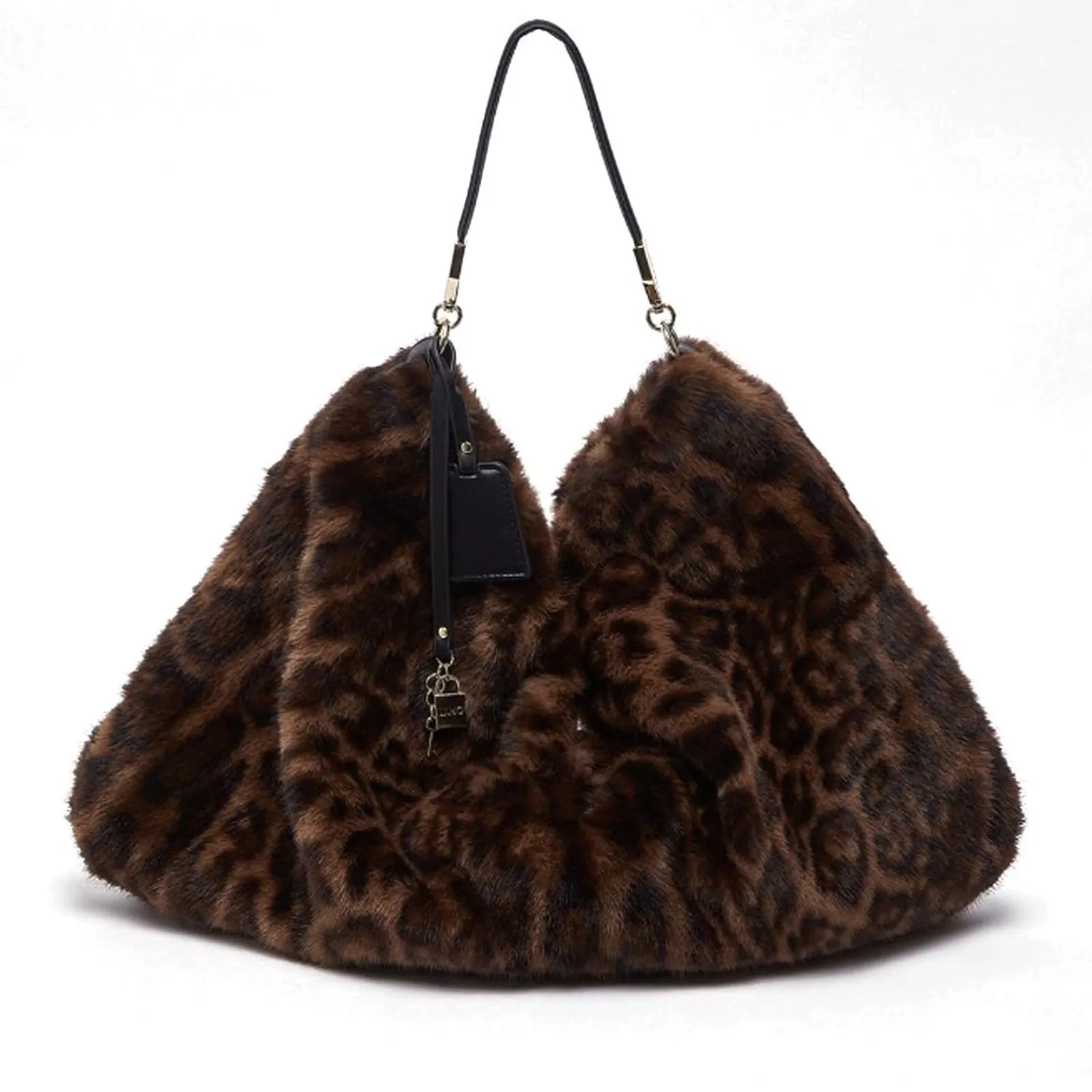 Liujo Accessori Borsa Grande In Pelliccia Sintetica Marrone Af6194E1164 189525