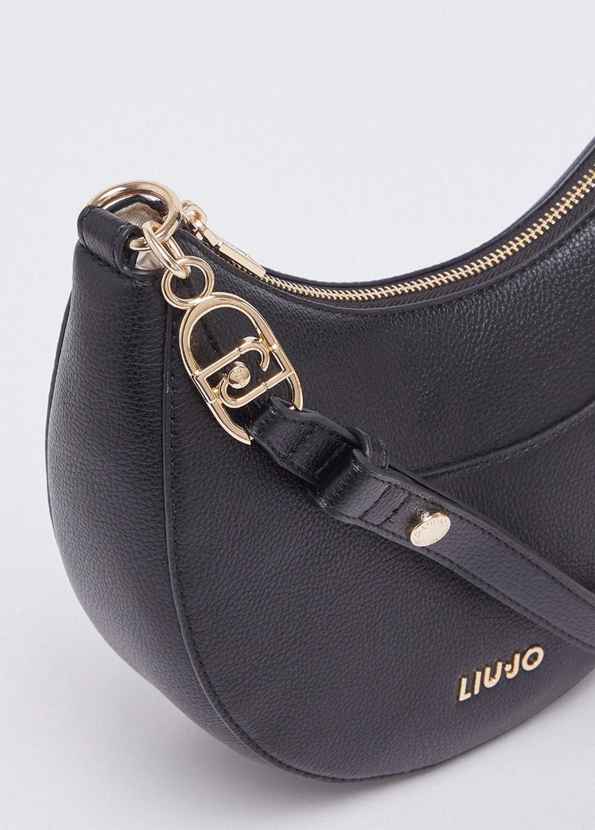 Liujo Accessori Borsa Hobo Media Con Charm Nero Aa6186E1012 173038