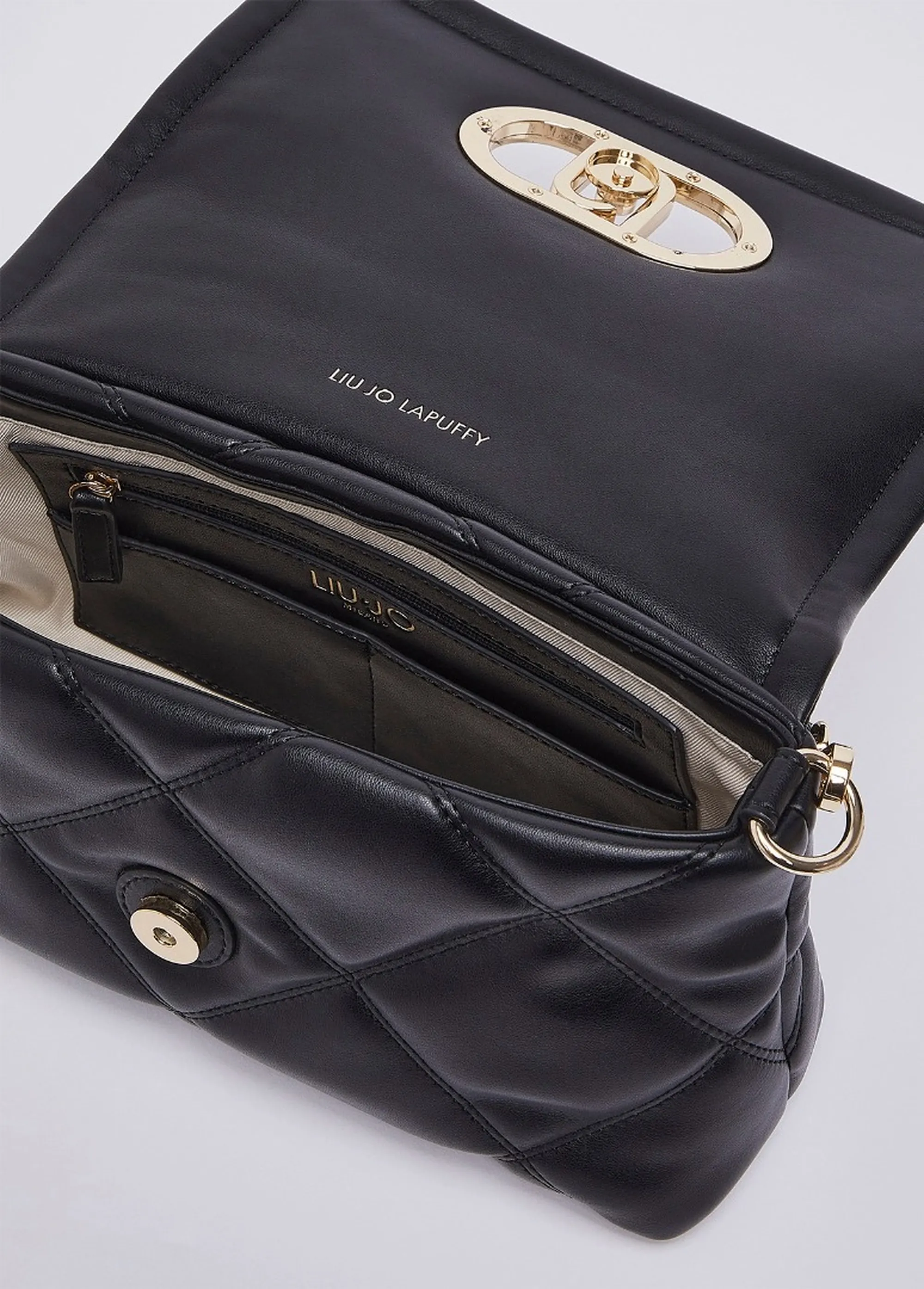 Liujo Accessori B'Medium Lapuffy Bag With Matelasse' Black Af6148E1166 185402