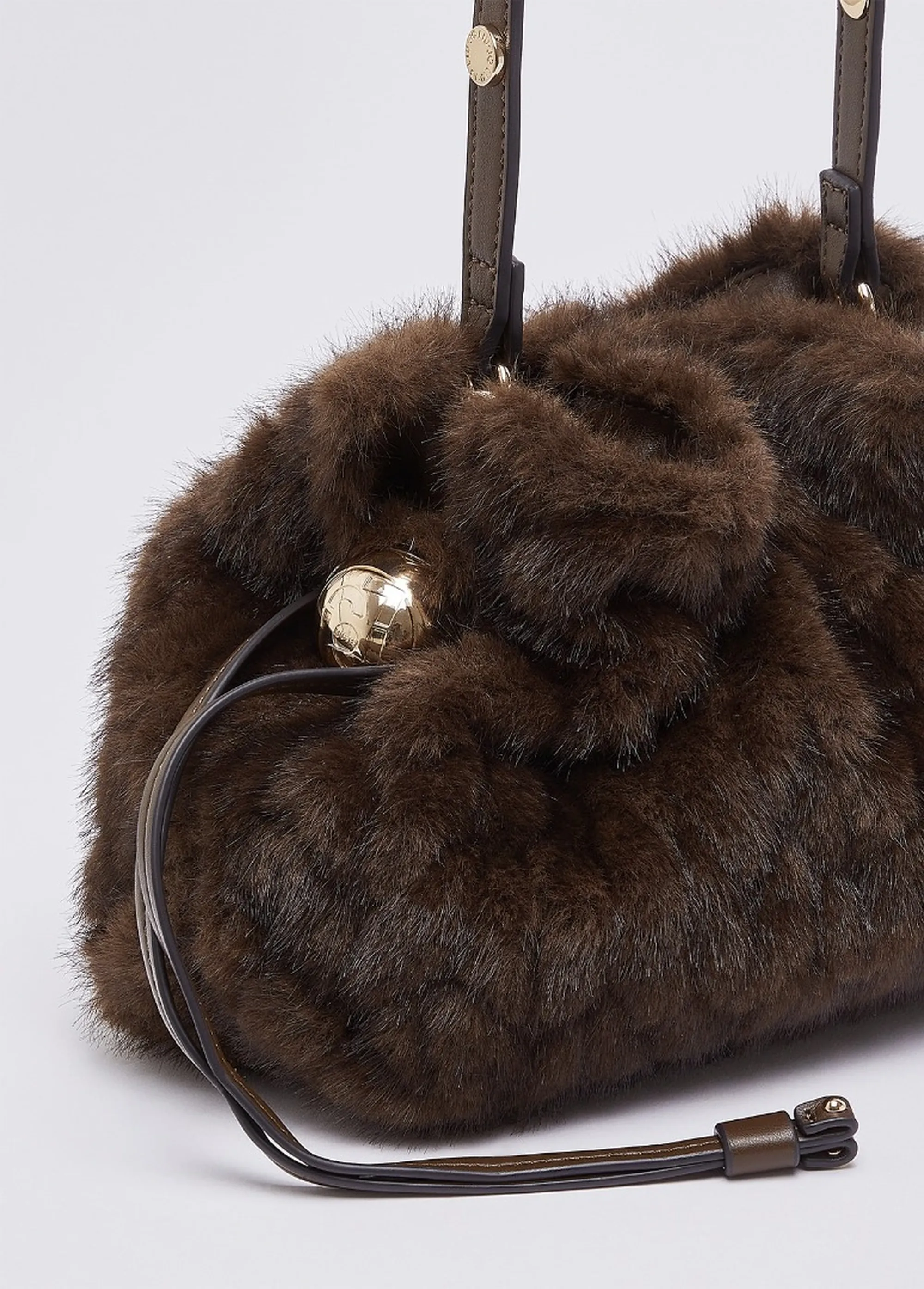 Liujo Accessori Borsa Riccy In Pelliccia Sintetica Marrone Af6099E1168 185372