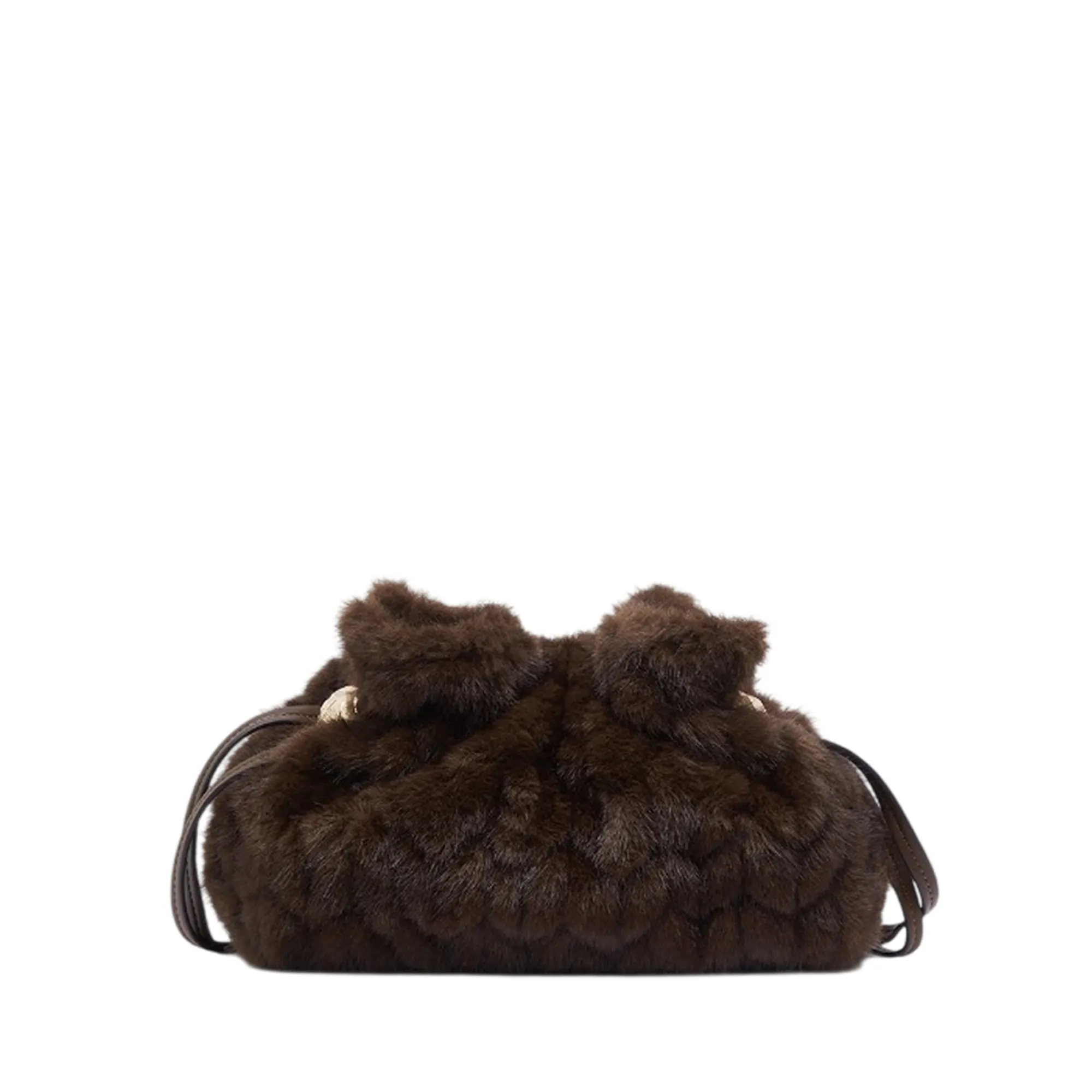 Liujo Accessori Borsa Riccy In Pelliccia Sintetica Marrone Af6099E1168 185792