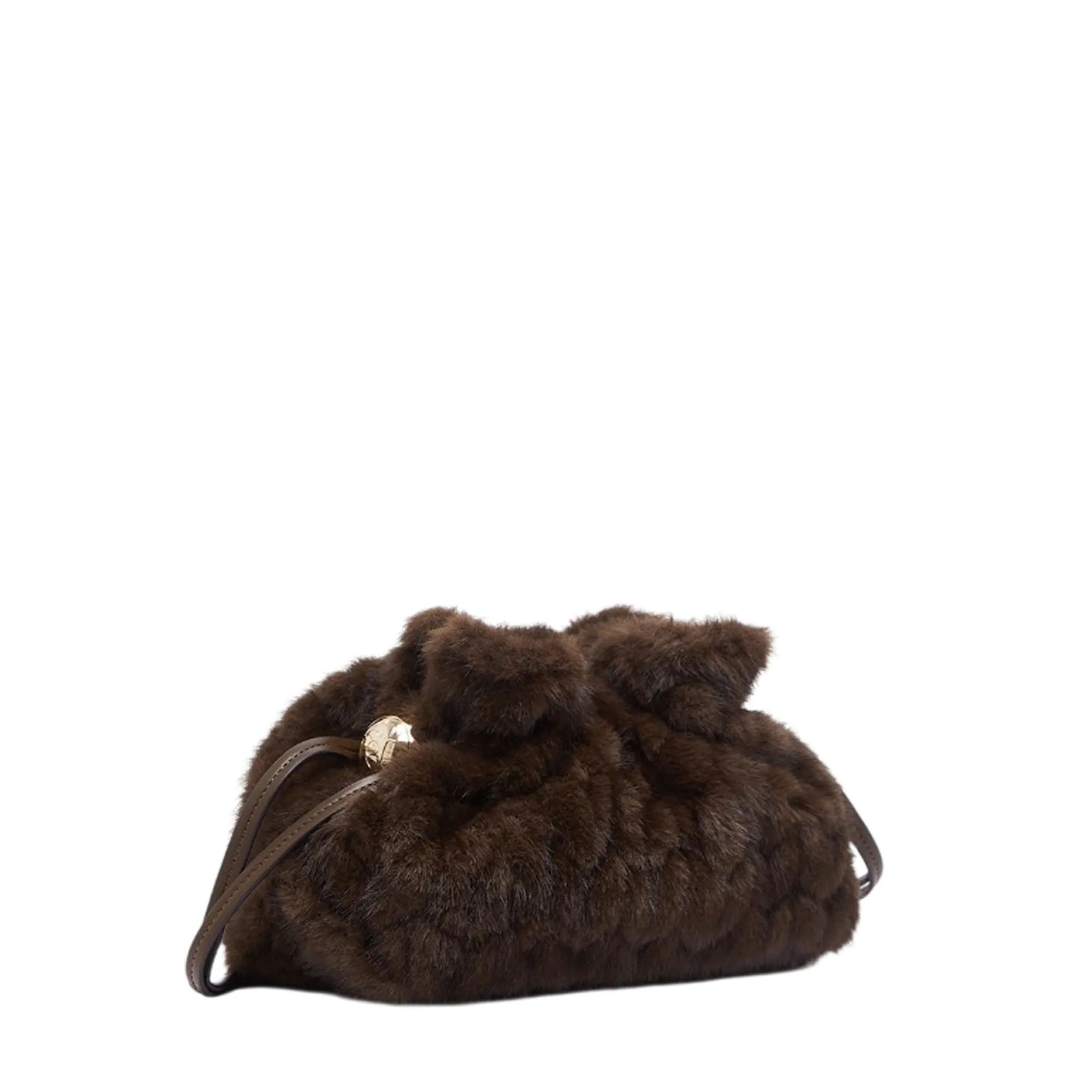 Liujo Accessori Borsa Riccy In Pelliccia Sintetica Marrone Af6099E1168 185793