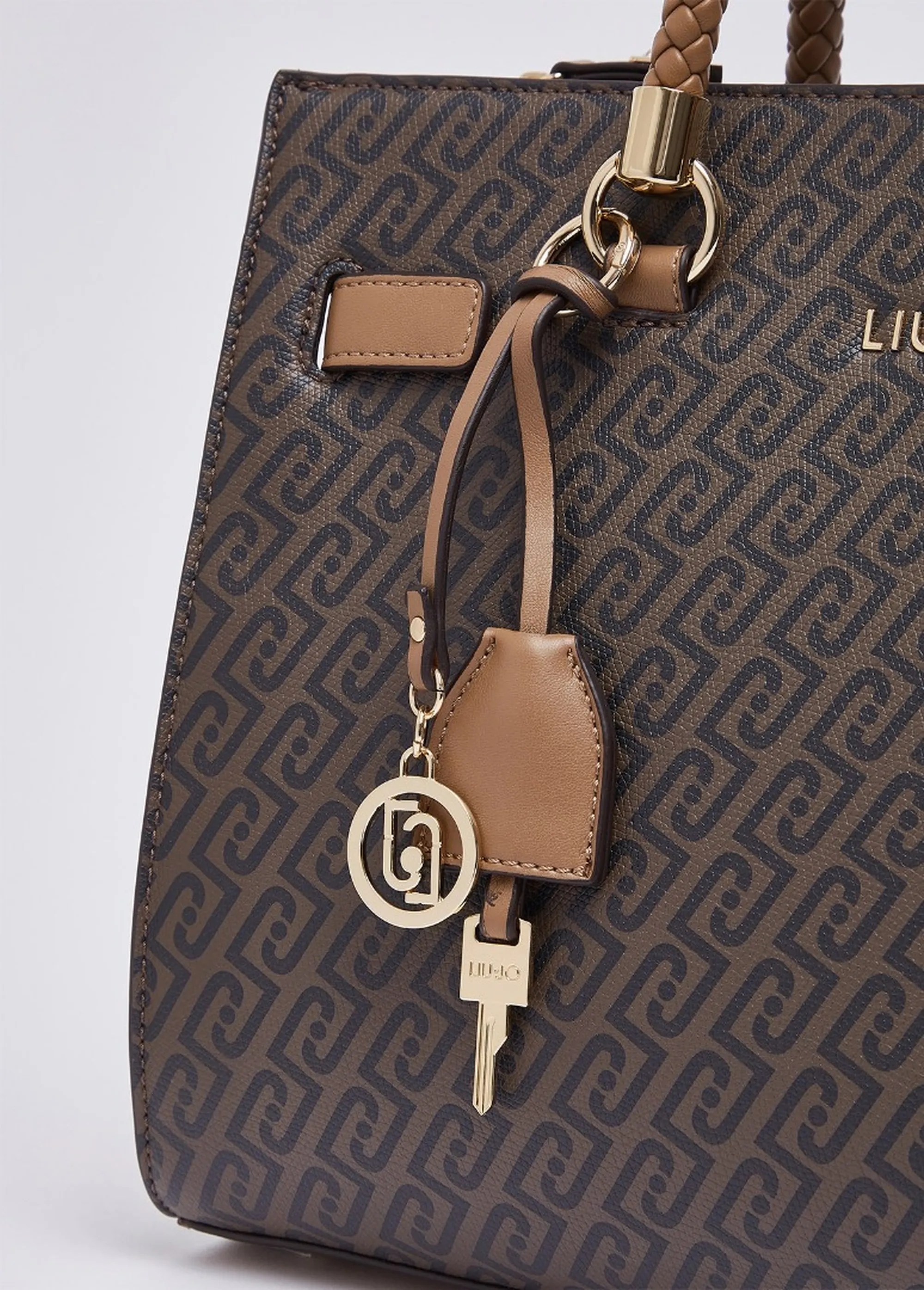 Liujo Accessori Borsa Tote Media Con Foulard Cuoio Af6086E1137 185357