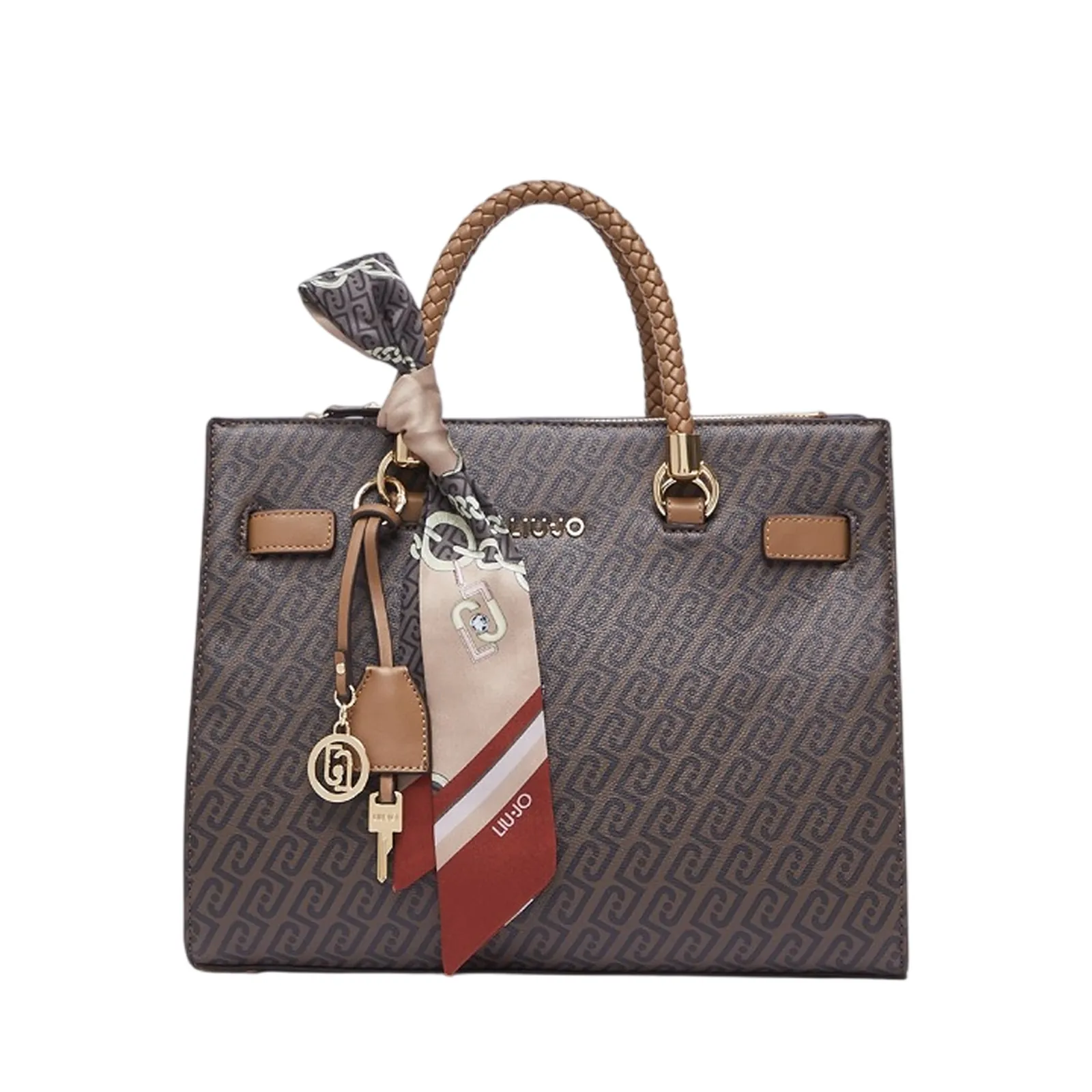Liujo Accessori Borsa Tote Media Con Foulard Cuoio Af6086E1137 185806
