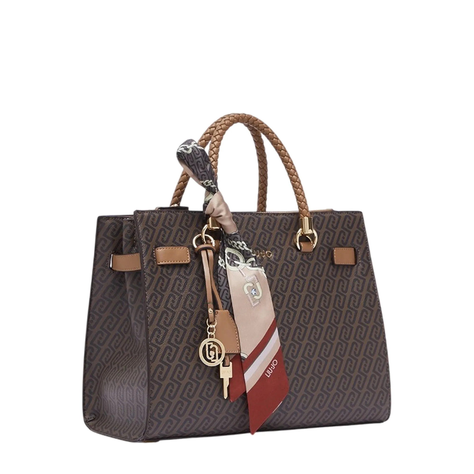 Liujo Accessori Borsa Tote Media Con Foulard Cuoio Af6086E1137 185807