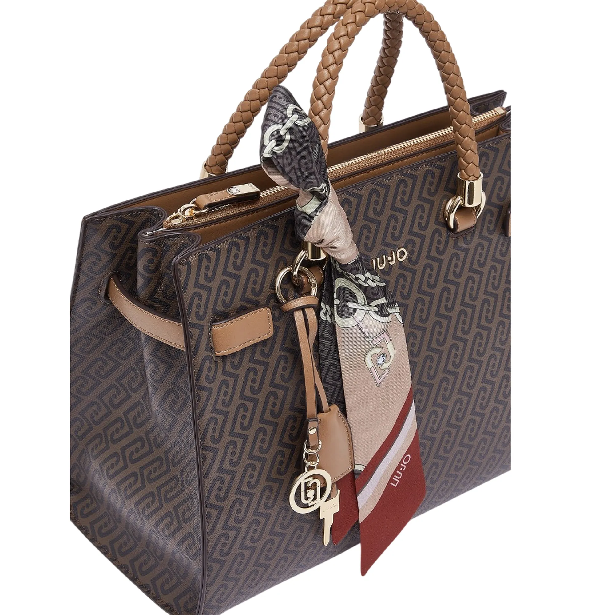 Liujo Accessori Borsa Tote Media Con Foulard Cuoio Af6086E1137 185810