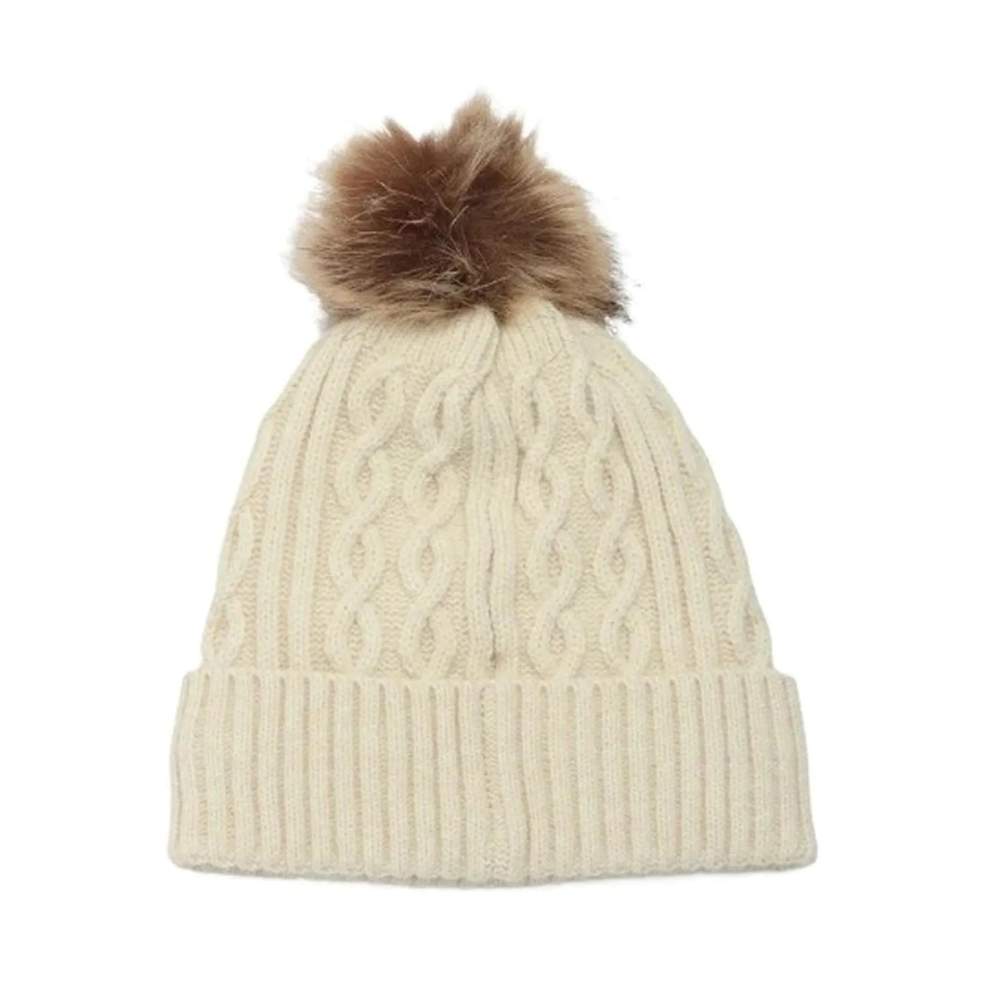 Liujo Accessori Cappello In Maglia Con Ponpon Burro 2F6008Ma33S 189669
